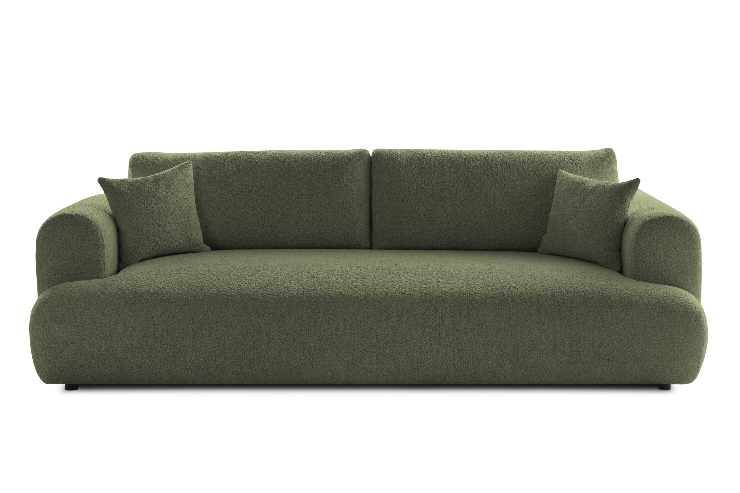 Canapea Extensibilă 3 locuri NOA, cu ladă depozitare, 244x108x80 cm, #color_Verde-Anthology