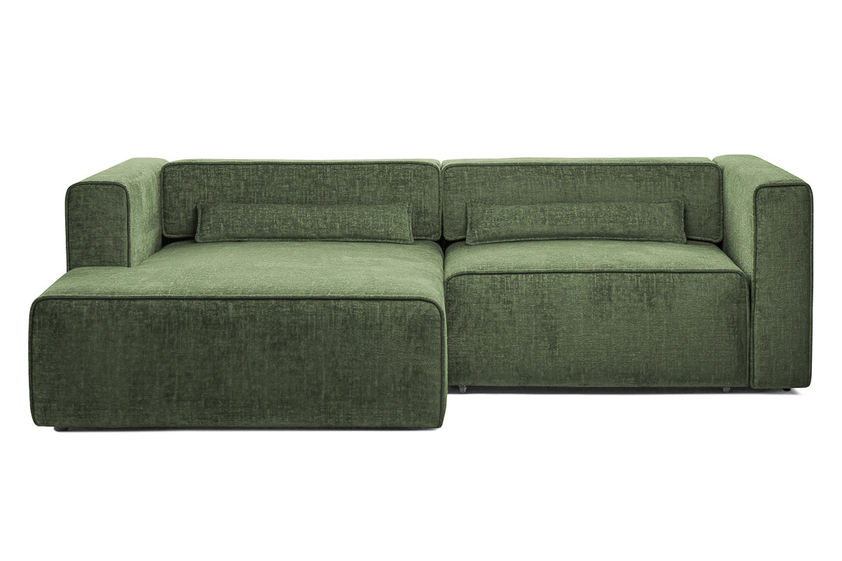 Coltar Extensibil 3 locuri ZANETTO, cu lada de depozitare, 240x160x70 cm, #color_Verde-Onyx