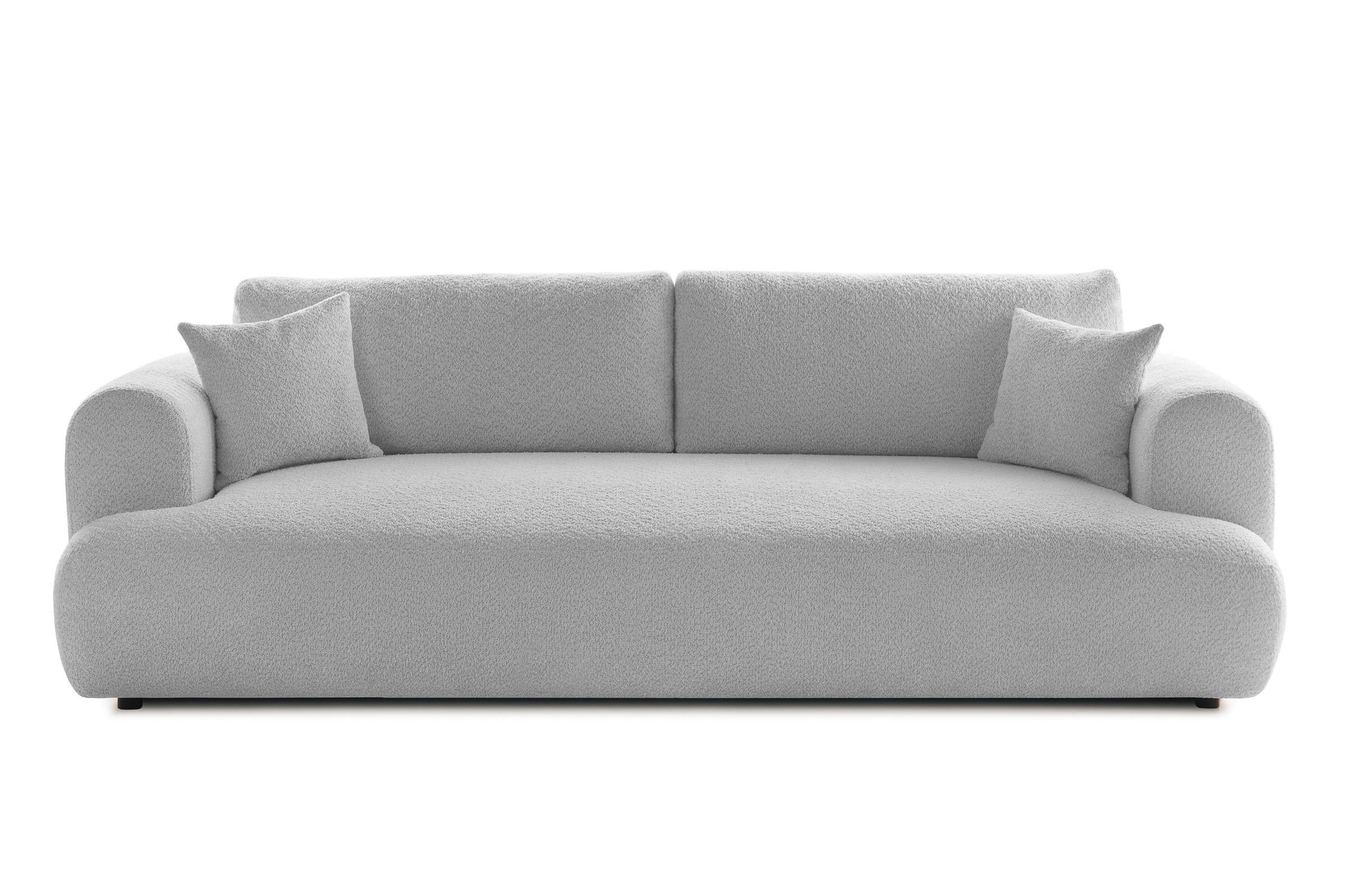 Canapea Extensibilă 3 locuri NOA, cu ladă depozitare, 244x108x80 cm, #color_Gri-Argintiu-Anthology