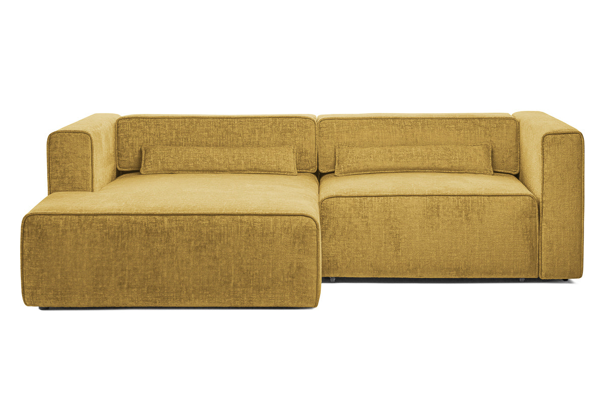 Coltar Extensibil 3 locuri ZANETTO, cu lada de depozitare, 240x160x70 cm, #color_Galben-Onyx