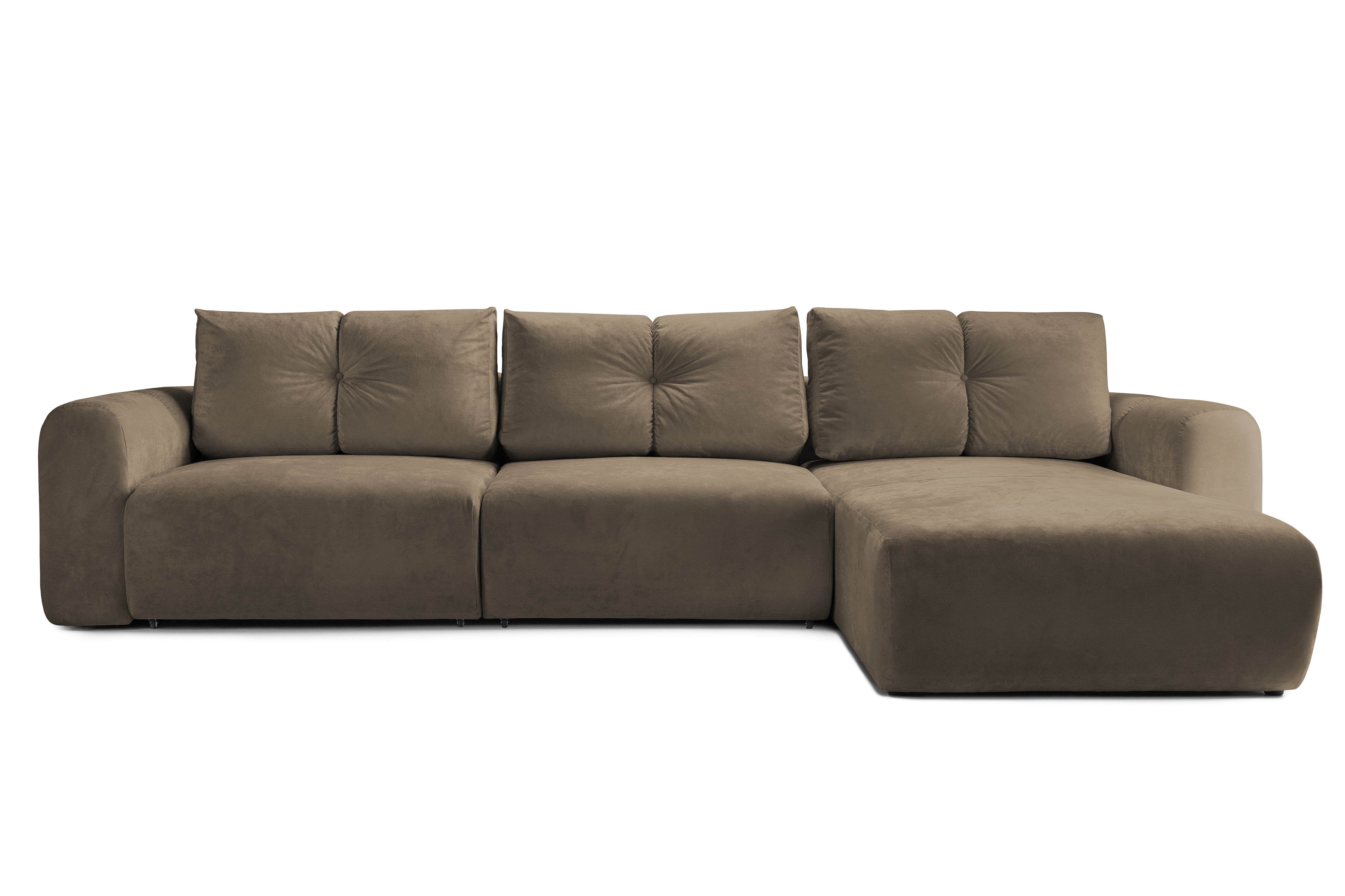 Colțar Extensibil GEORGIA, cu 2 lăzi depozitare, șezlong interschimbabil, 348x190x87 cm, #color_Cafe-Havana