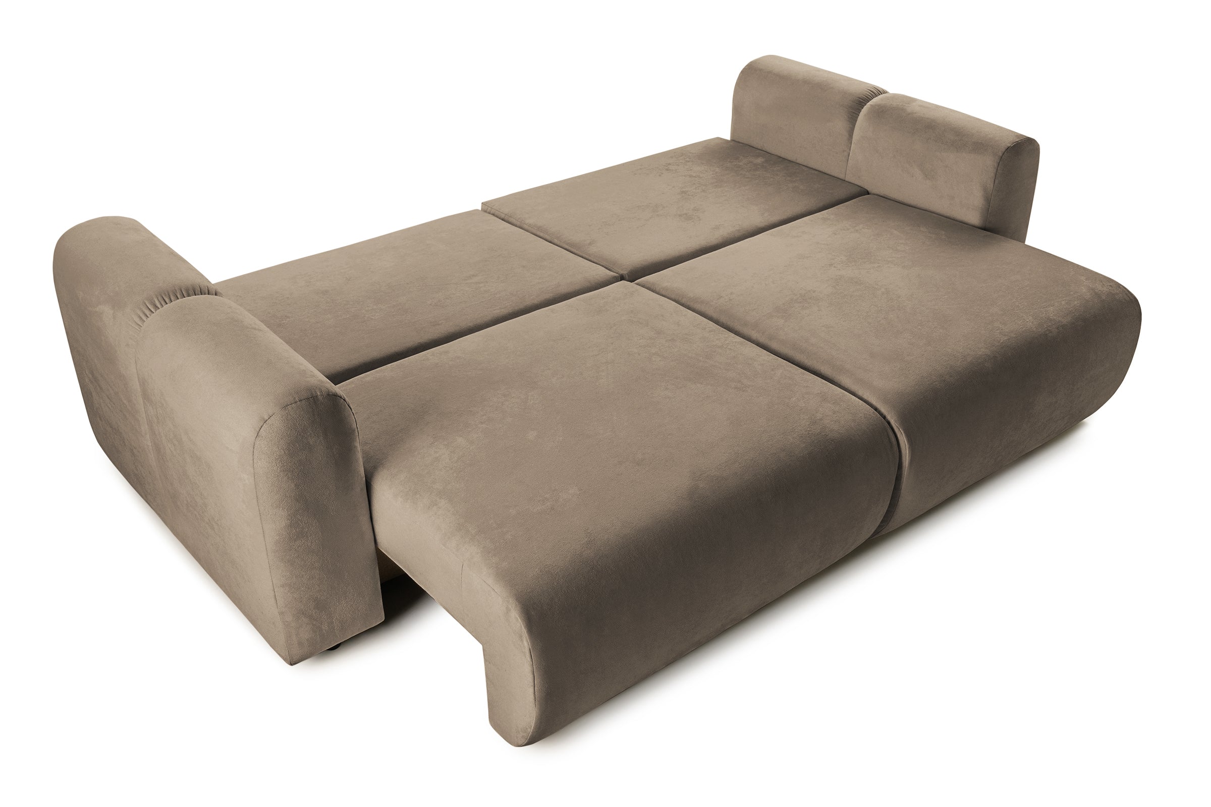 Canapea Extensibilă 3 locuri GEORGIA, cu 2 lăzi depozitare, 248x110x90 cm #color_Cafe-Havana