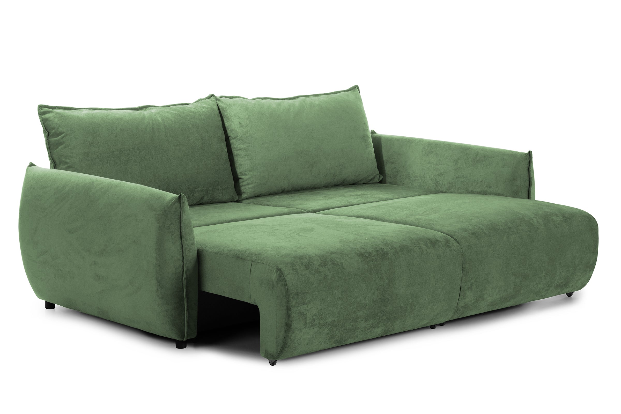 Canapea Extensibilă 3 locuri OSAKA, cu ladă depozitare, 238x110x90 cm #color_Verde-Havana