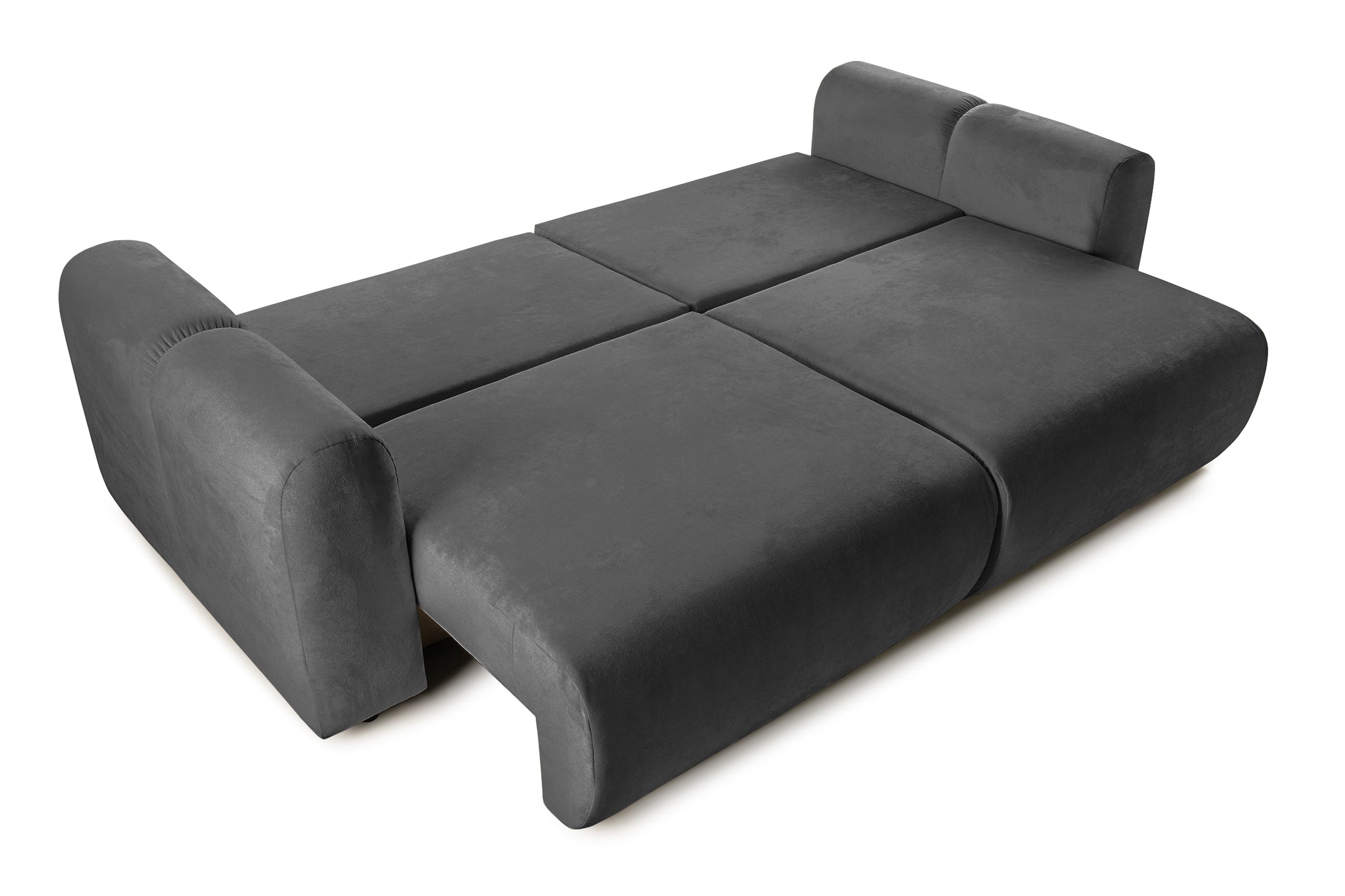 Canapea Extensibilă 3 locuri GEORGIA, cu 2 lăzi depozitare, 248x110x90 cm #color_Gri-Inchis-Havana