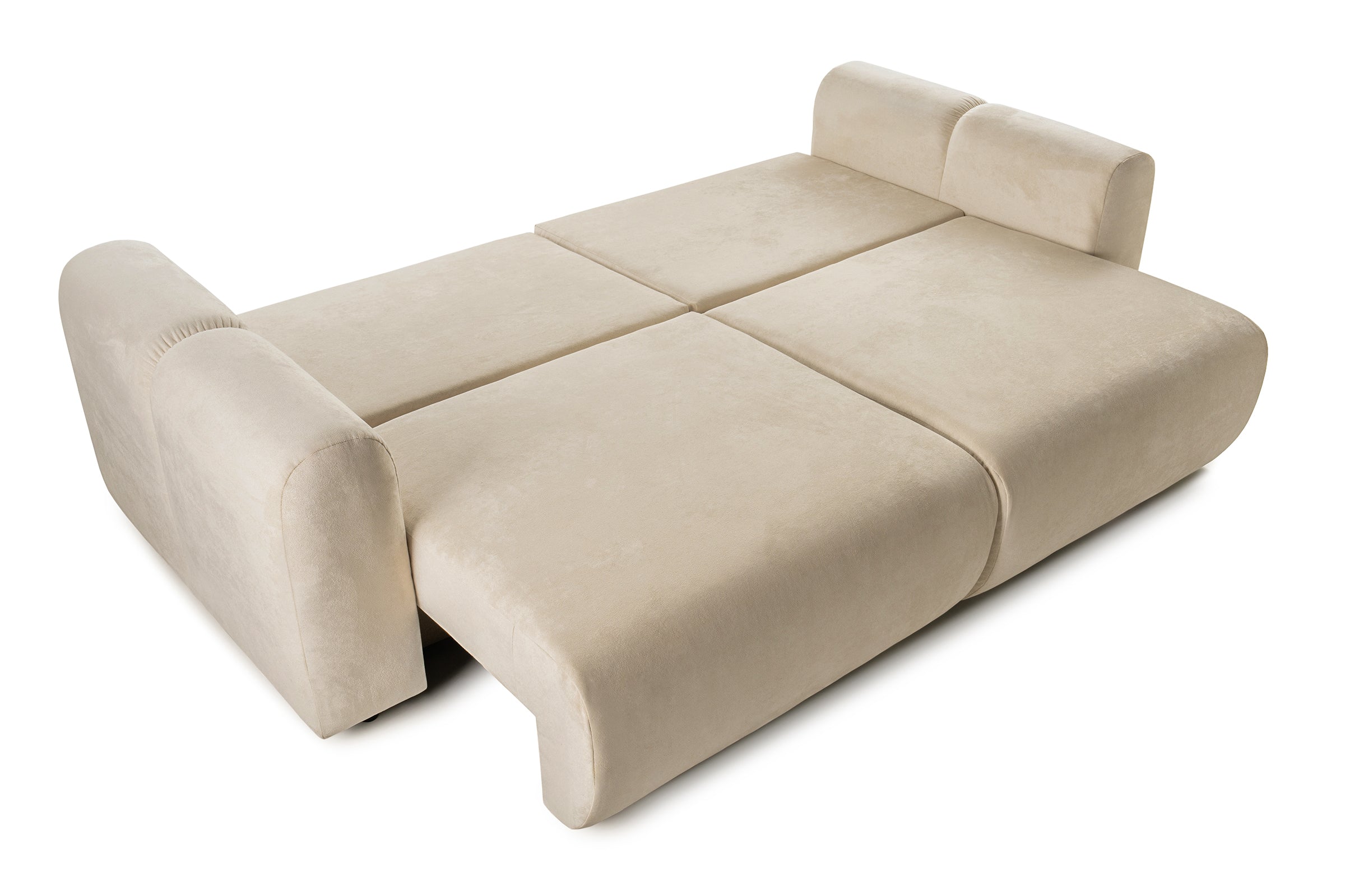 Canapea Extensibilă 3 locuri GEORGIA, cu 2 lăzi depozitare, 248x110x90 cm #color_Bej-Havana