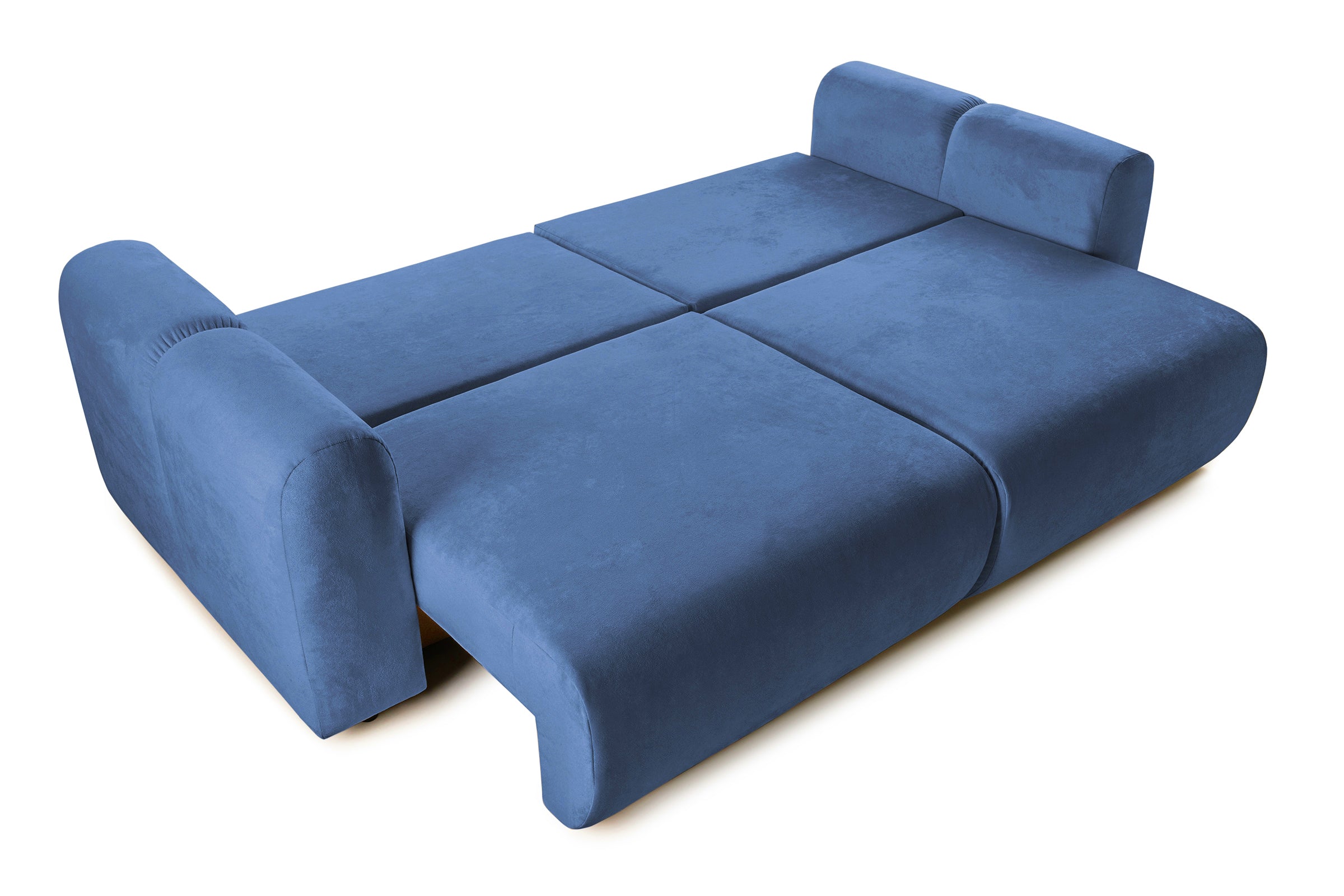 Canapea Extensibilă 3 locuri GEORGIA, cu 2 lăzi depozitare, 248x110x90 cm, #color_Albastru-Havana