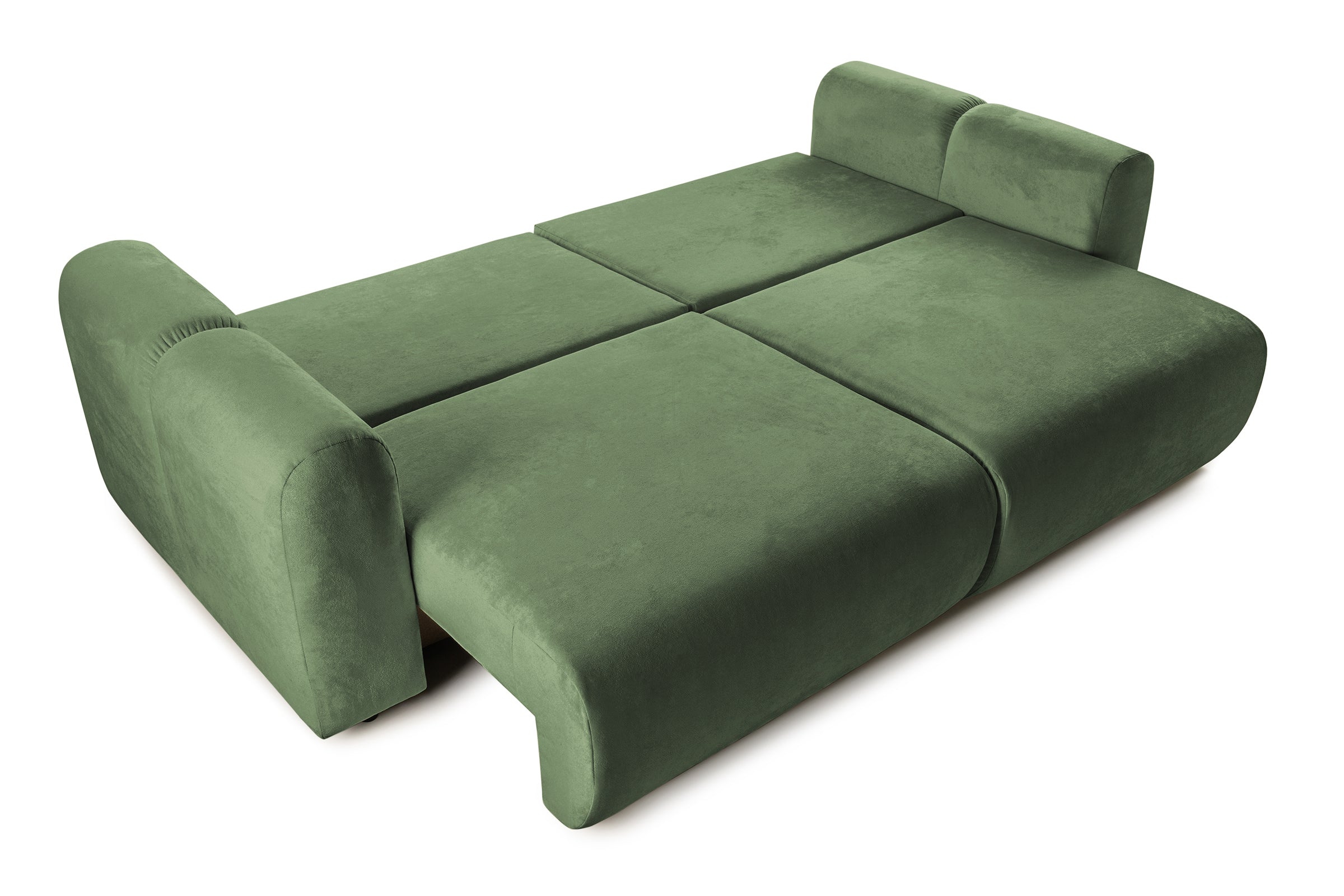 Canapea Extensibilă 3 locuri GEORGIA, cu 2 lăzi depozitare, 248x110x90 cm #color_Verde-Havana