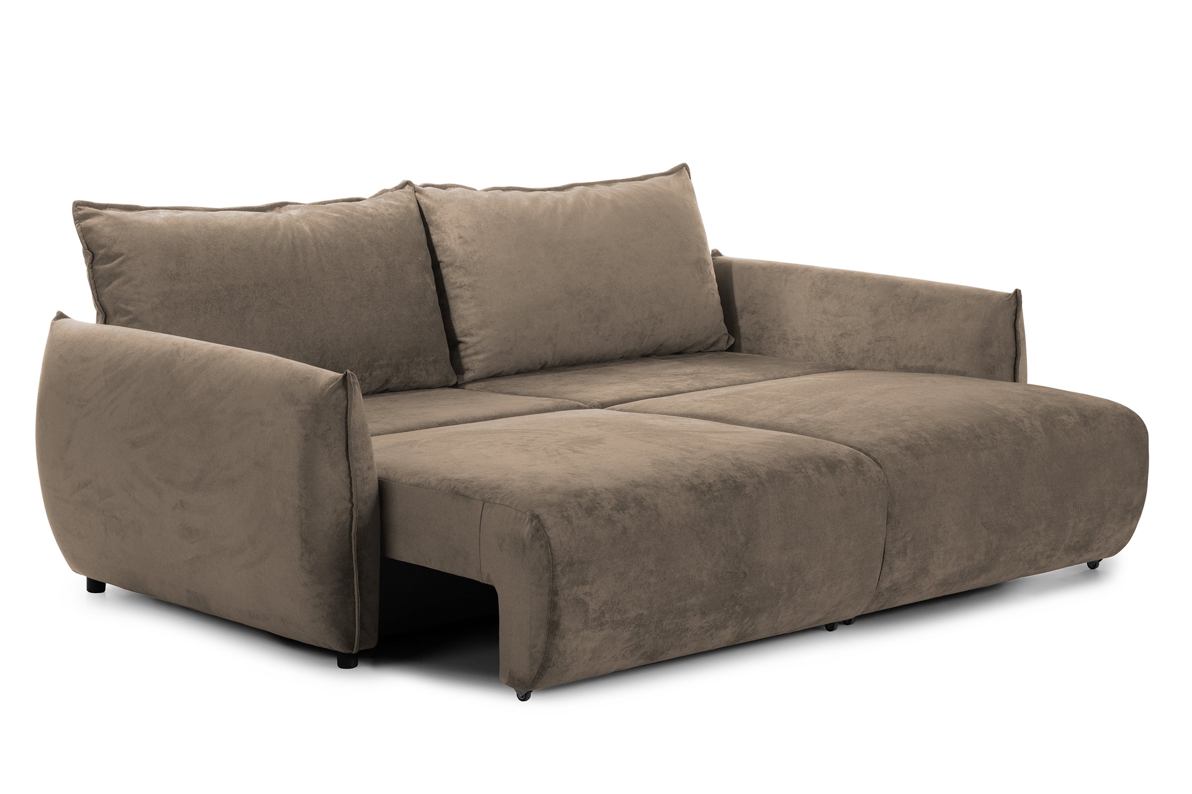 Canapea Extensibilă 3 locuri OSAKA, cu ladă depozitare, 238x110x90 cm #color_Cafe-Havana