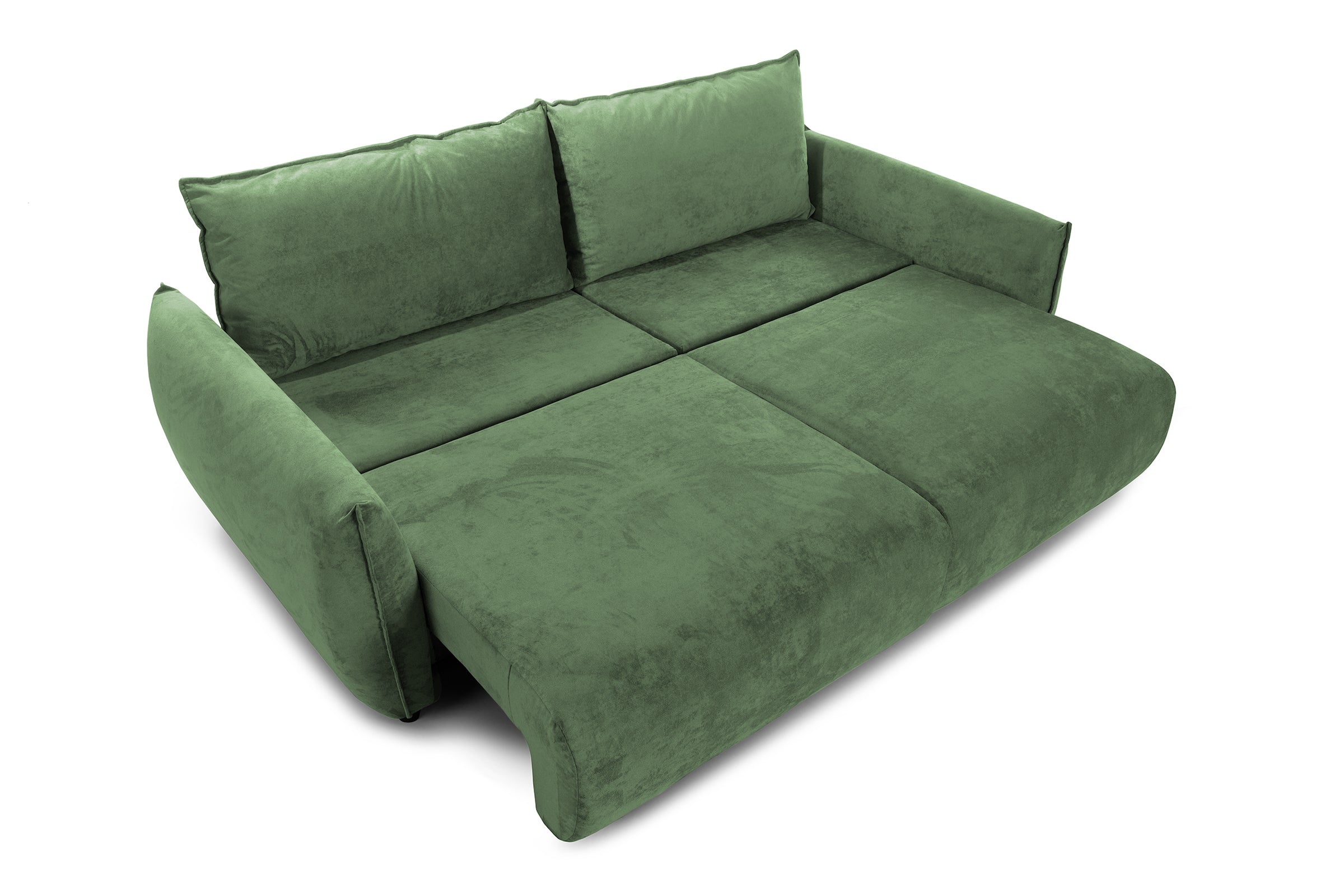 Canapea Extensibilă 3 locuri OSAKA, cu ladă depozitare, 238x110x90 cm #color_Verde-Havana