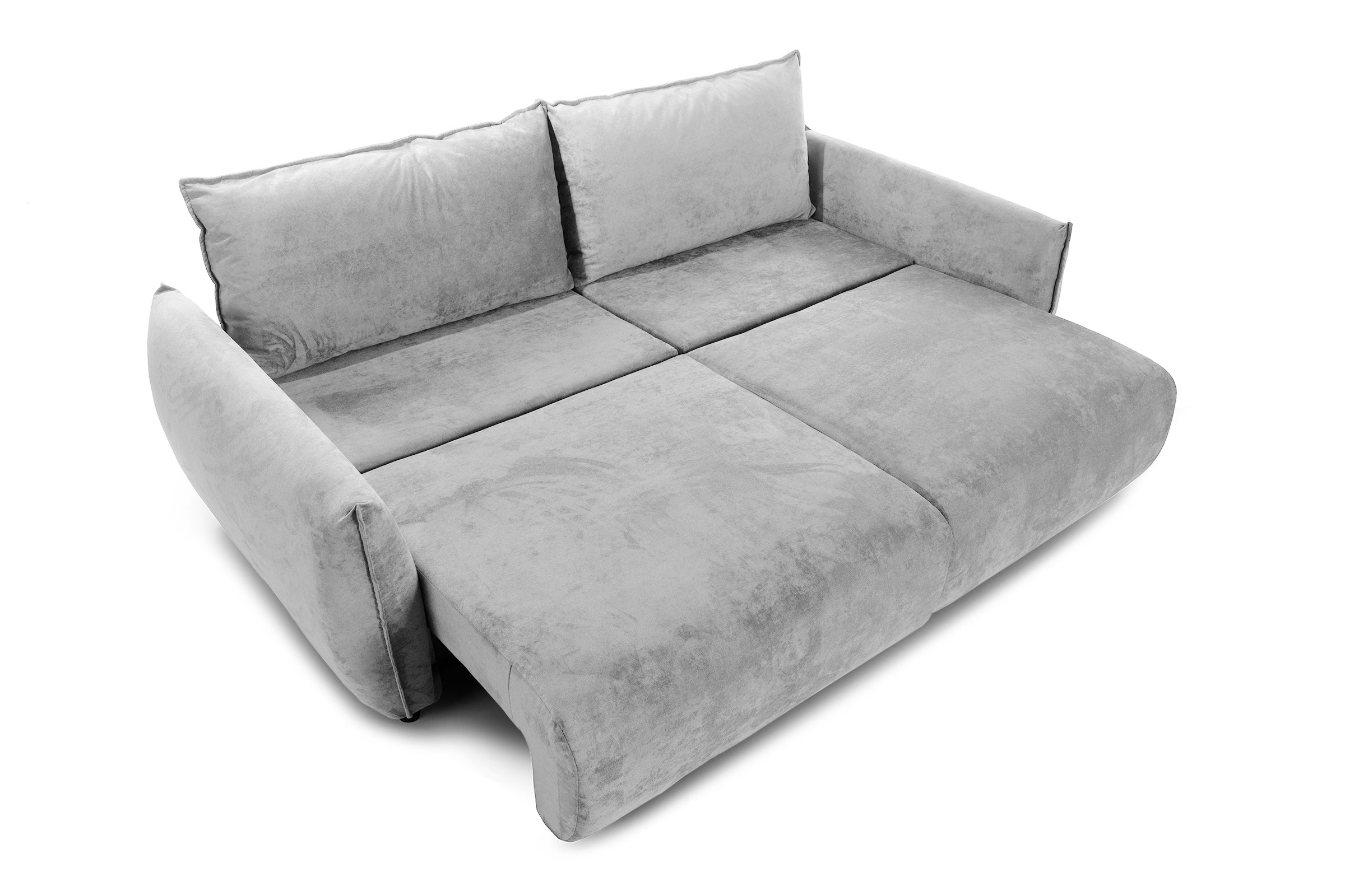 Canapea Extensibilă 3 locuri OSAKA, cu ladă depozitare, 238x110x90 cm #color_Gri-Deschis-Havana