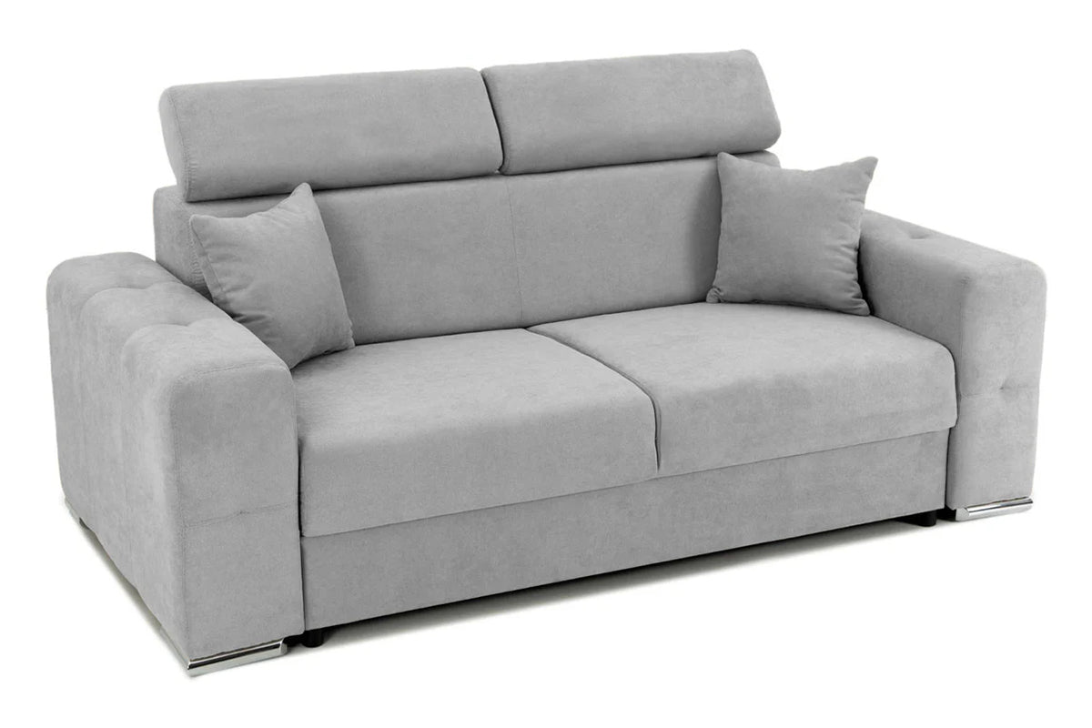 Canapea Fixă 2 locuri BELLAGIO, cu tetiere reglabile, 205x100x100 cm #color_Gri-Deschis-Enjoy