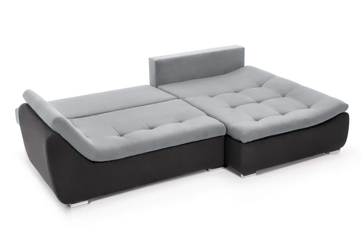 Coltar Extensibil pe dreapta LORENZO, cu lada de depozitare, 285x180x70 cm,- Prestigehome.ro - Coltare - Prestige - #color_Gri-Deschis-Gri-Inchis-Enjoy