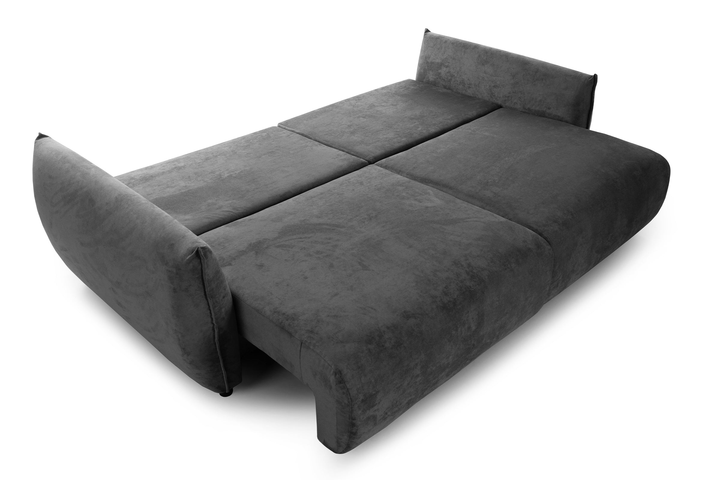 Canapea Extensibilă 3 locuri OSAKA, cu ladă depozitare, 238x110x90 cm #color_Gri-Inchis-Havana