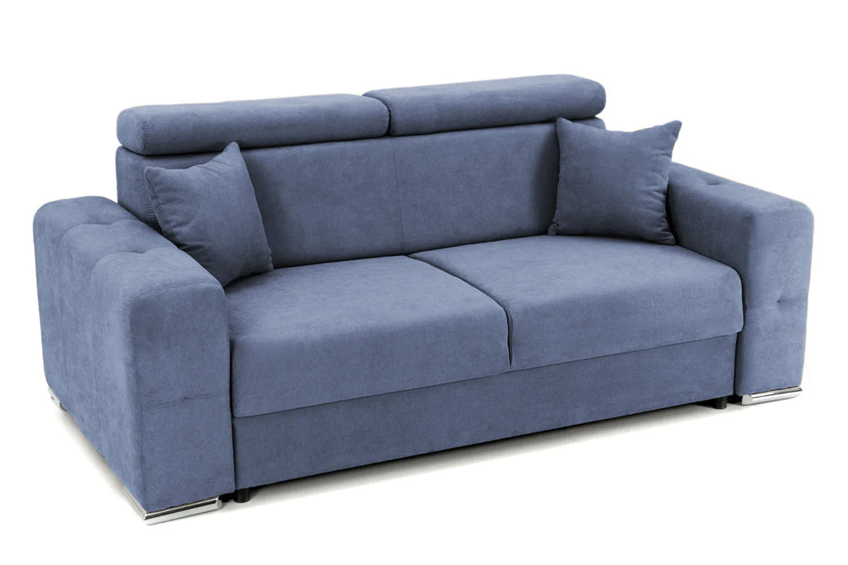 Canapea Fixă 2 locuri BELLAGIO, cu tetiere reglabile, 205x100x100 cm #color_Albastru-Inchis-Enjoy