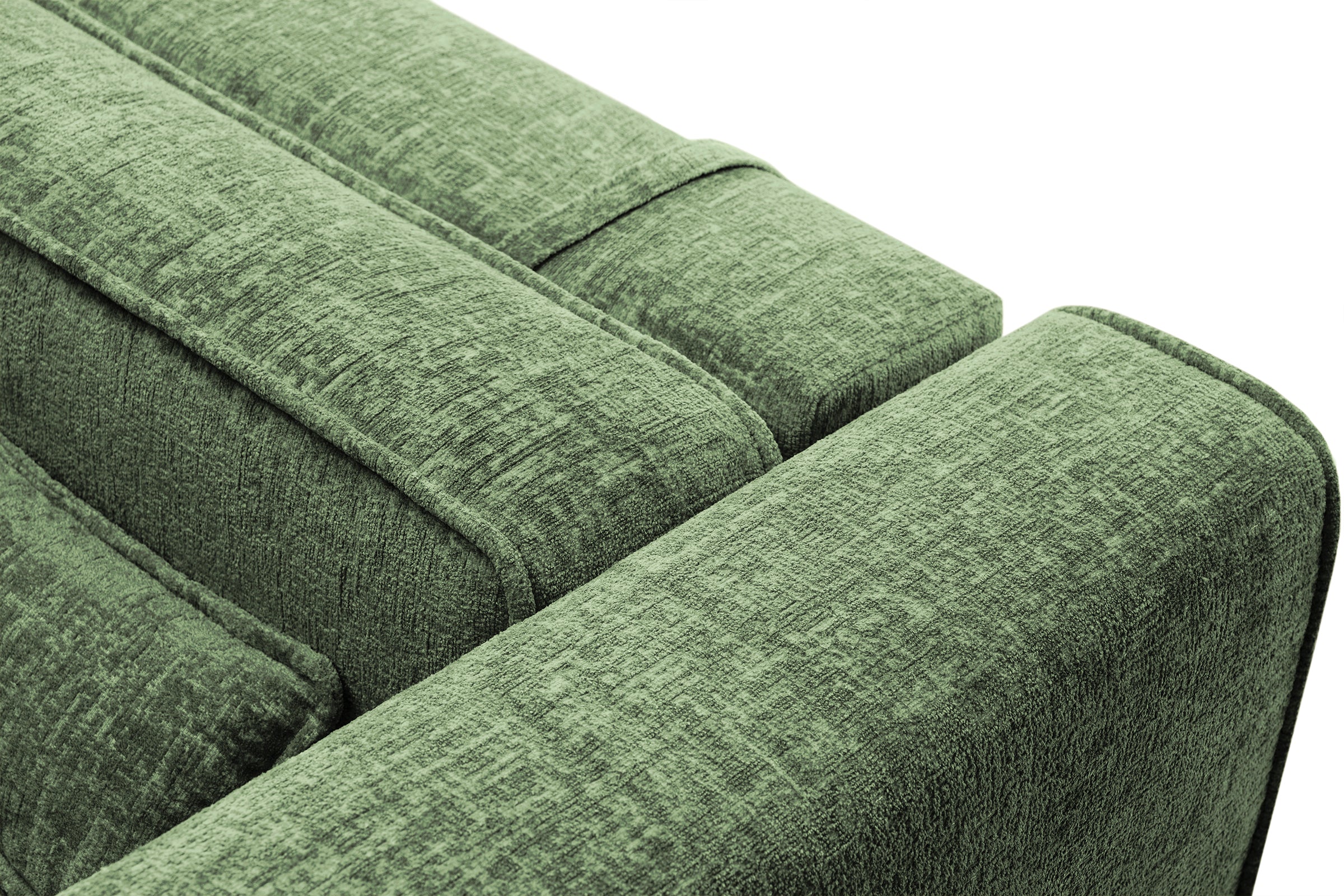 Colțar Extensibil 5 locuri ZANETTO, cu ladă de depozitare, 340x160x70 cm, #color_Verde-Onyx