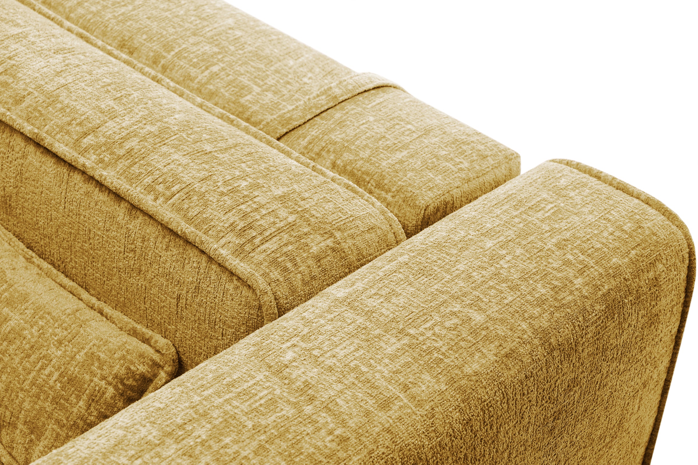 Colțar Extensibil 5 locuri ZANETTO, cu ladă de depozitare, 340x160x70 cm, #color_Galben-Onyx