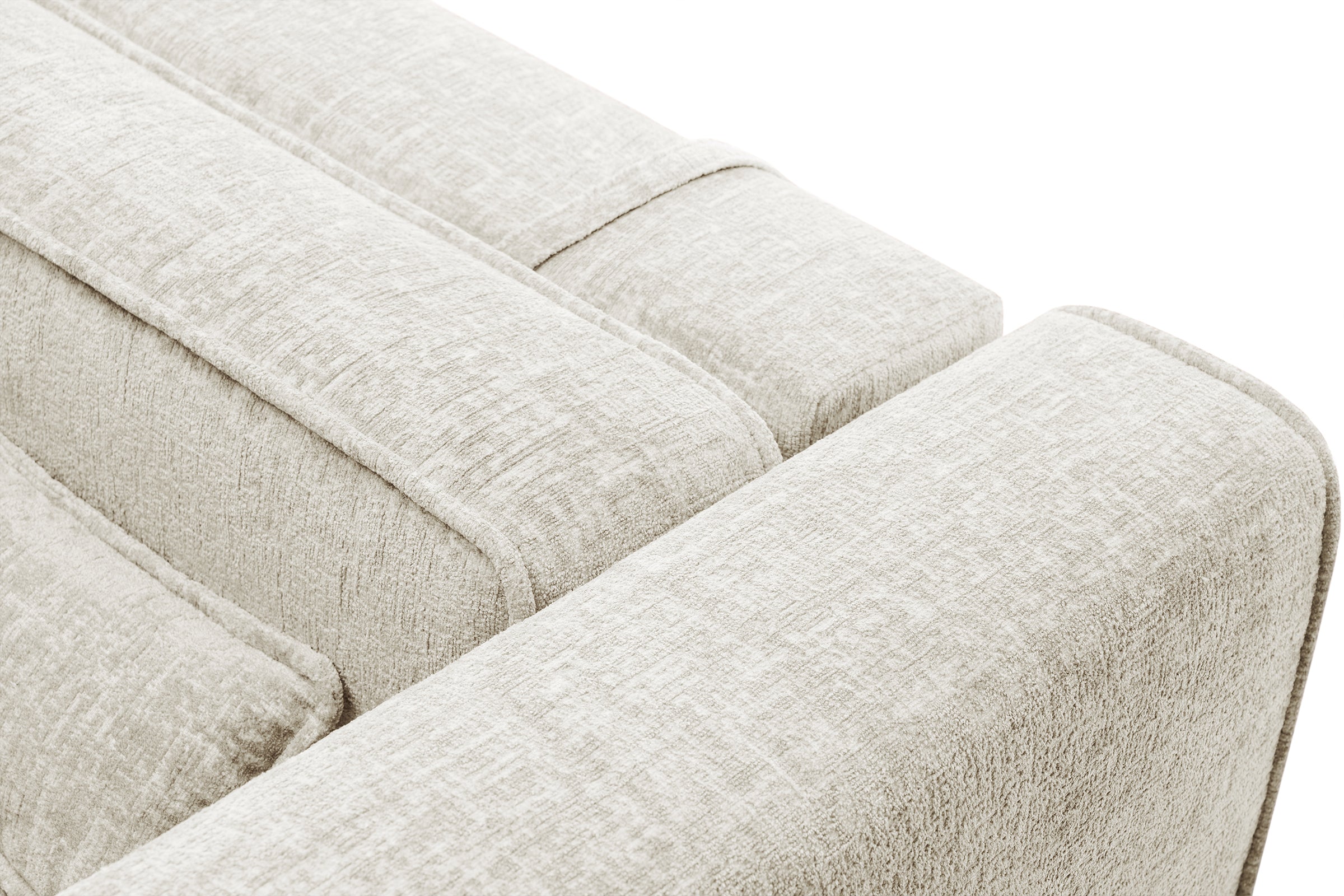 Colțar Extensibil 5 locuri ZANETTO, cu ladă de depozitare, 340x160x70 cm, #color_Crem-Onyx