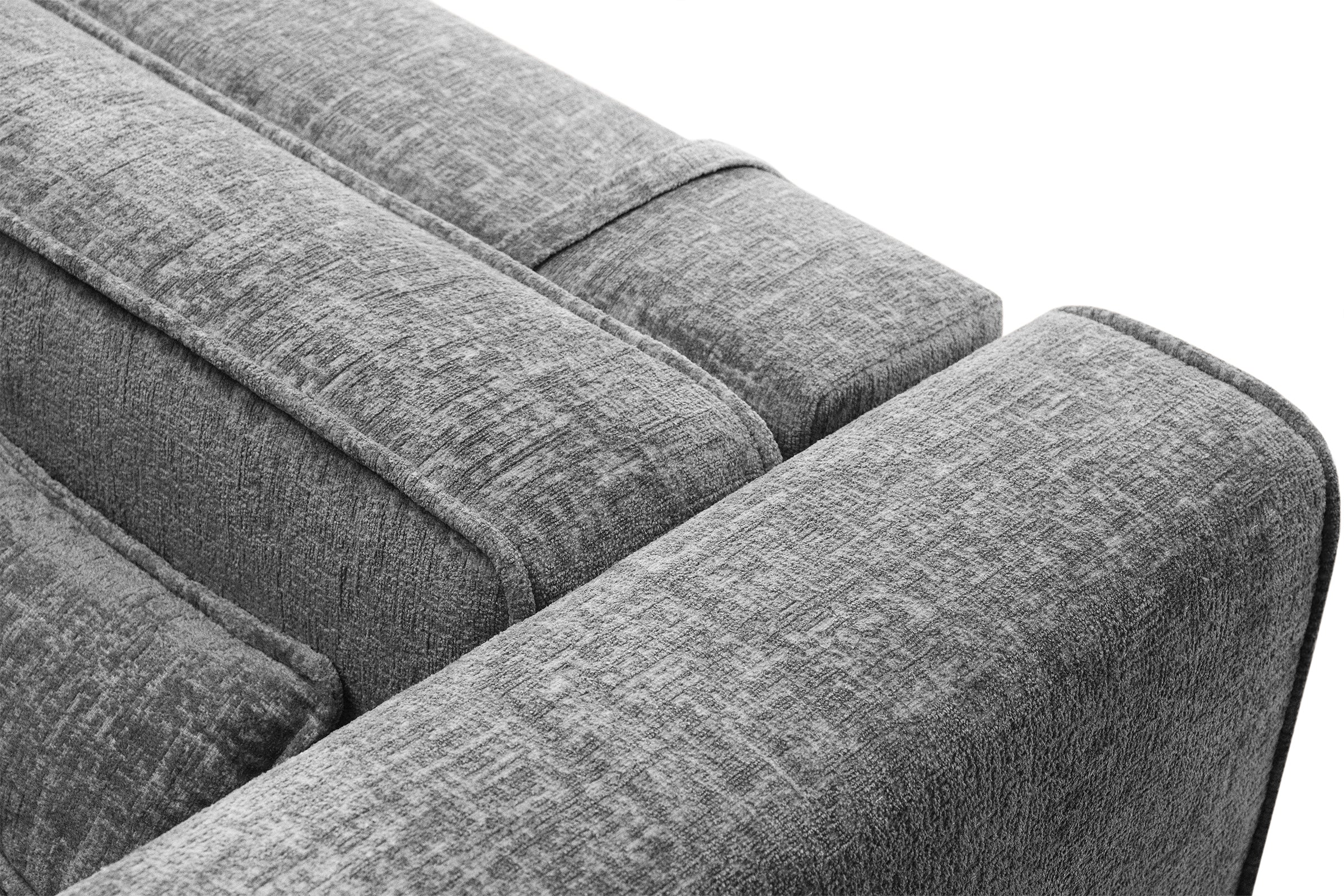 Colțar Extensibil 5 locuri ZANETTO, cu ladă de depozitare, 340x160x70 cm, #color_Gri-Onyx