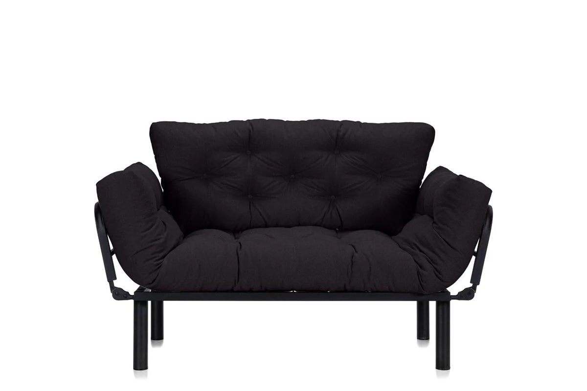 Canapea Extensibila 2 locuri SUNNY, pentru terasa, 155X70X85 cm, prestigehome.ro, Prestige Home, Prestige, balcon, gradina mobila, #color_negru-enjoy