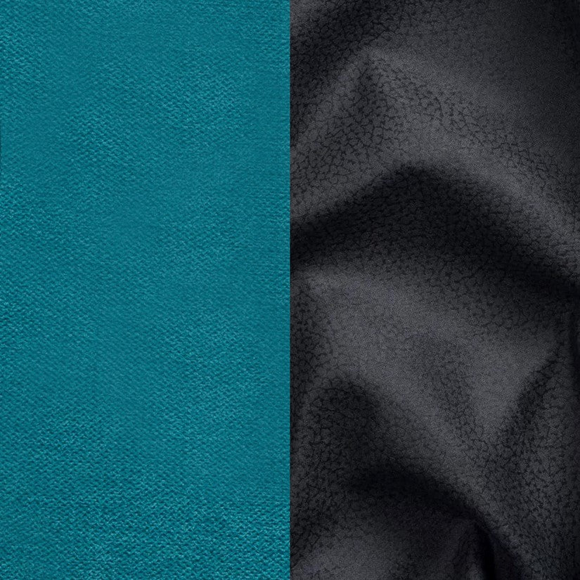 Canapea Extensibilă 3 locuri VENETIA, cu ladă de depozitare, 220x100x90 cm, #color_Turcoaz-Negru-Enjoy