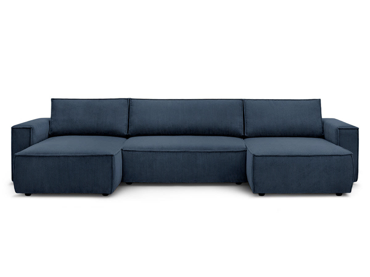 Colțar in formă de U Extensibil CLOUD, cu ladă de depozitare, 384x148x88cm - Prestigehome.ro - Coltar - Prestige - #color_Albastru-Zoom