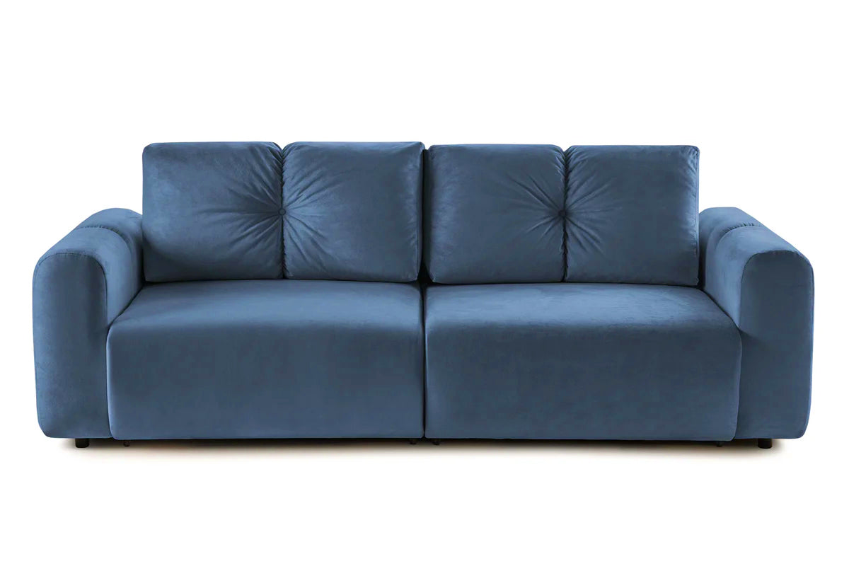 Canapea Extensibilă 3 locuri GEORGIA, cu 2 lăzi depozitare, 248x110x90 cm, #color_Albastru-Havana