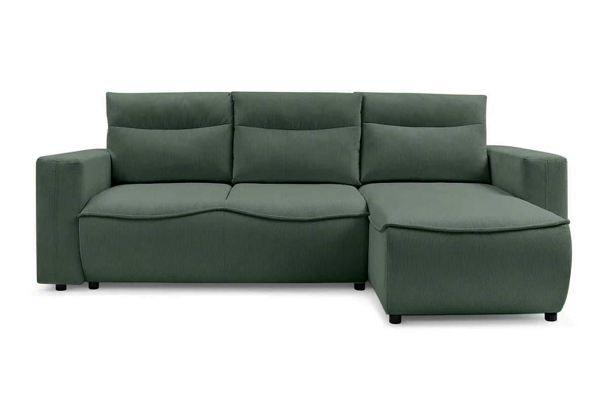 Colțar Extensibil HALSON, cu ladă de depozitare, șezlong interschimbabil, 256x158x90 cm - Prestigehome.ro - Colțar - Prestige #color_Verde-Fjord