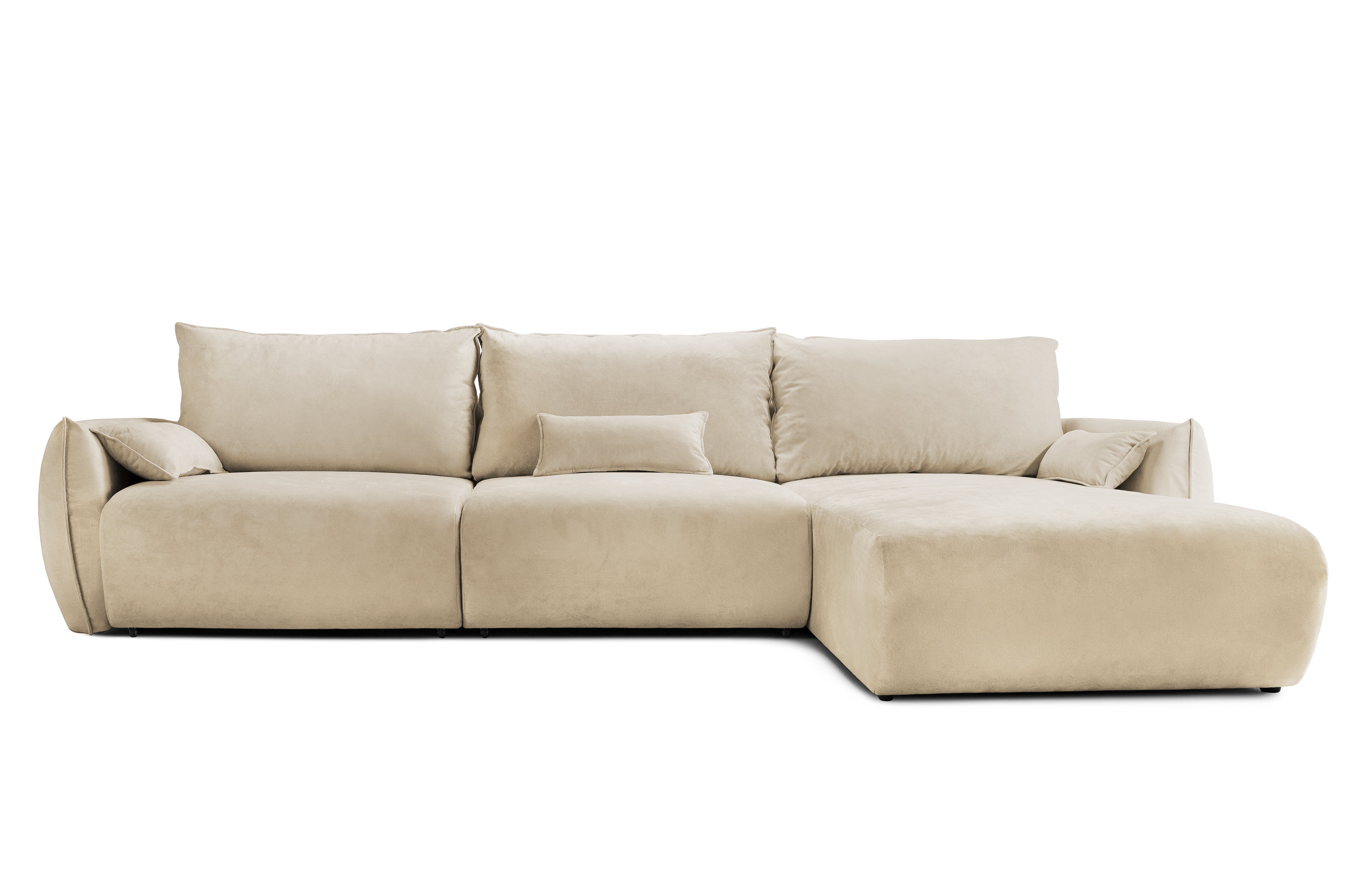 Colțar Extensibil OSAKA, cu 2 lăzi depozitare, șezlong interschimbabil, 338x190x87 cm, #color_Bej-Havana