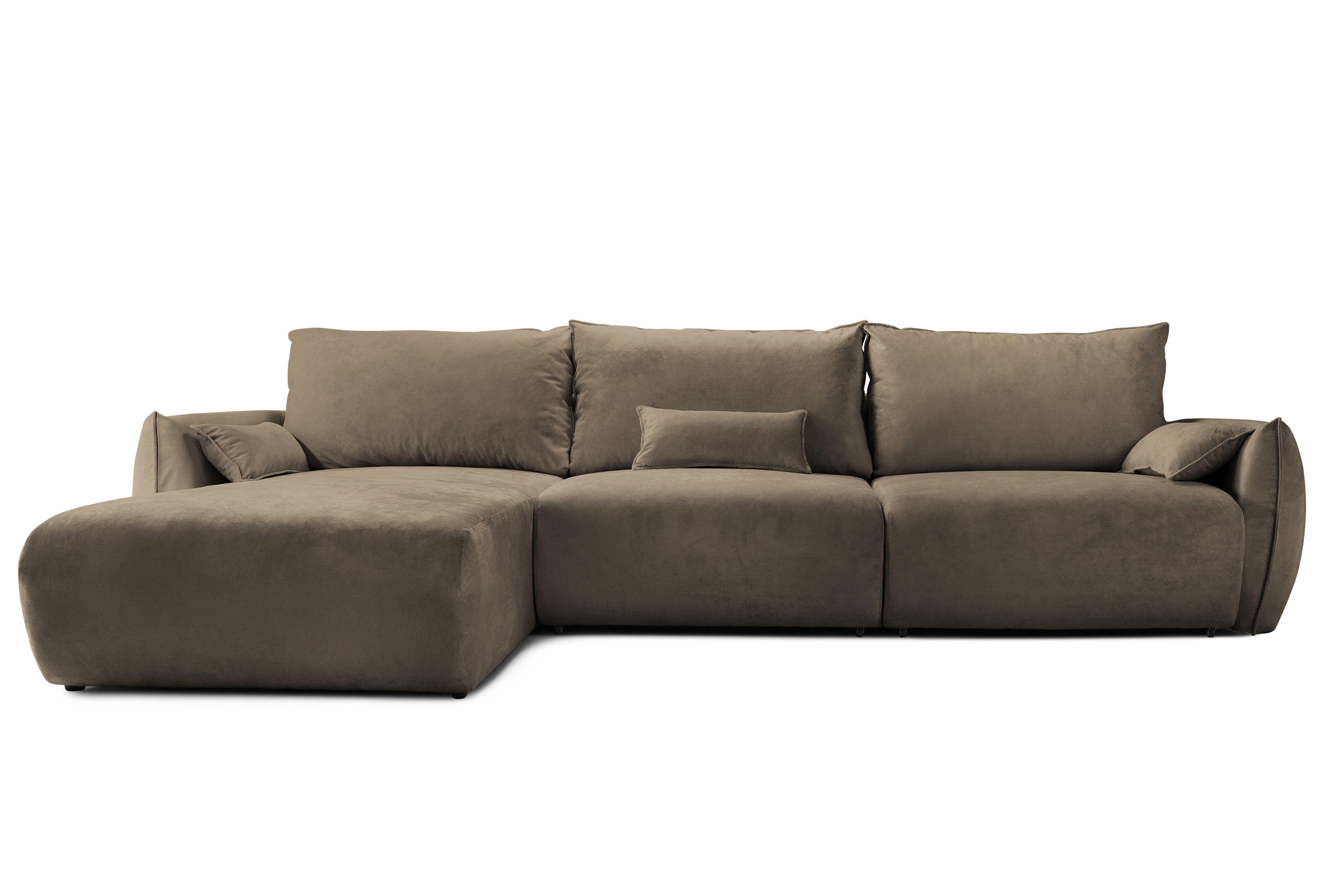 Colțar Extensibil OSAKA, cu 2 lăzi depozitare, șezlong interschimbabil, 338x190x87 cm, #color_Cafe-Havana