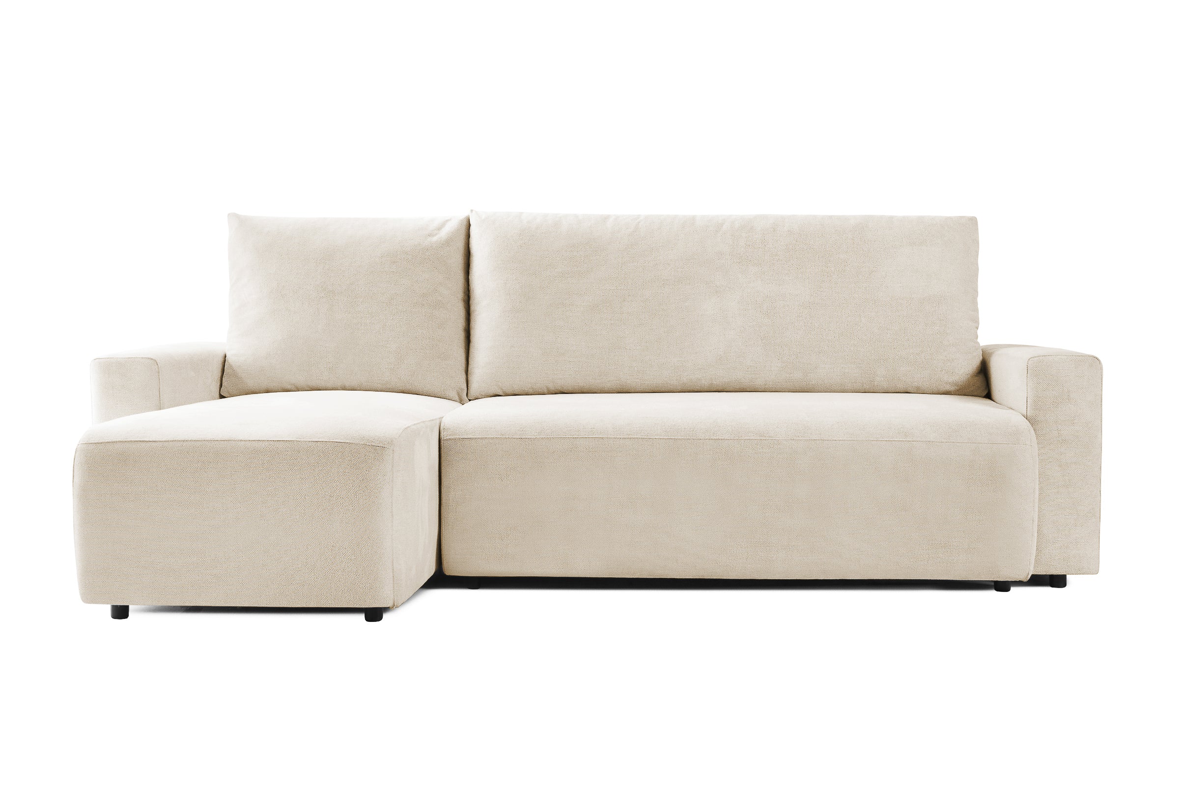 Colțar Extensibil KENZO, cu ladă de depozitare, șezlong interschimbabil, 271x153x95 cm, #color_Crem-Memphis