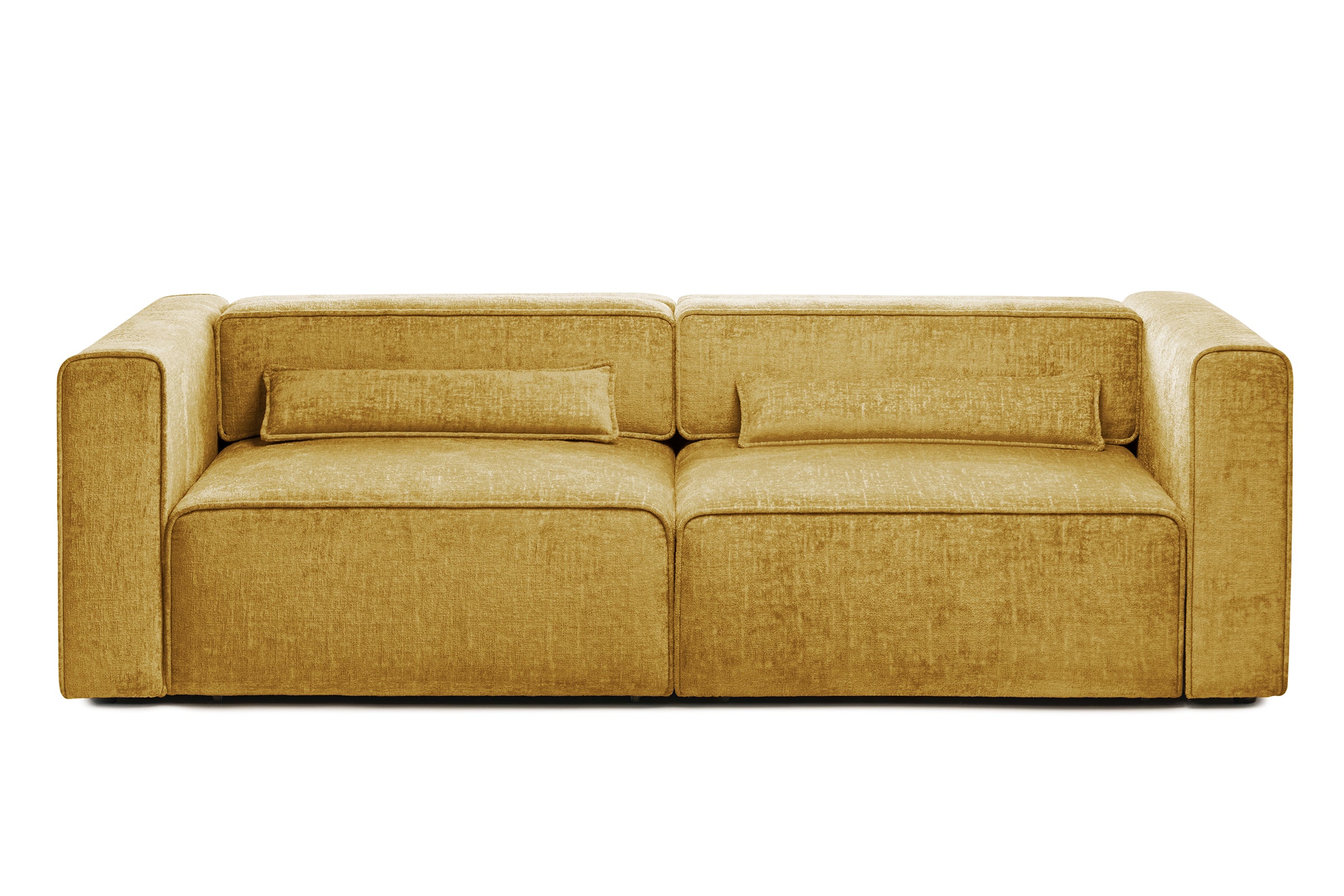 Canapea Extensibilă 3 locuri ZANETTO, cu 2 lăzi depozitare, 240x100x70 cm, #color_Galben-Onyx