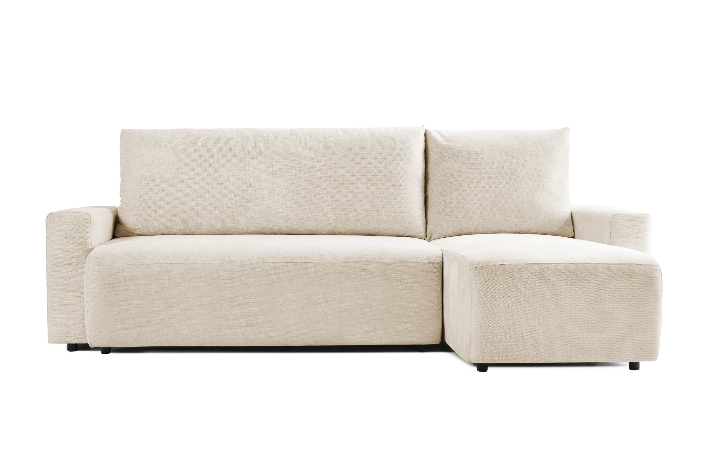 Colțar Extensibil KENZO, cu ladă de depozitare, șezlong interschimbabil, 271x153x95 cm, #color_Crem-Memphis