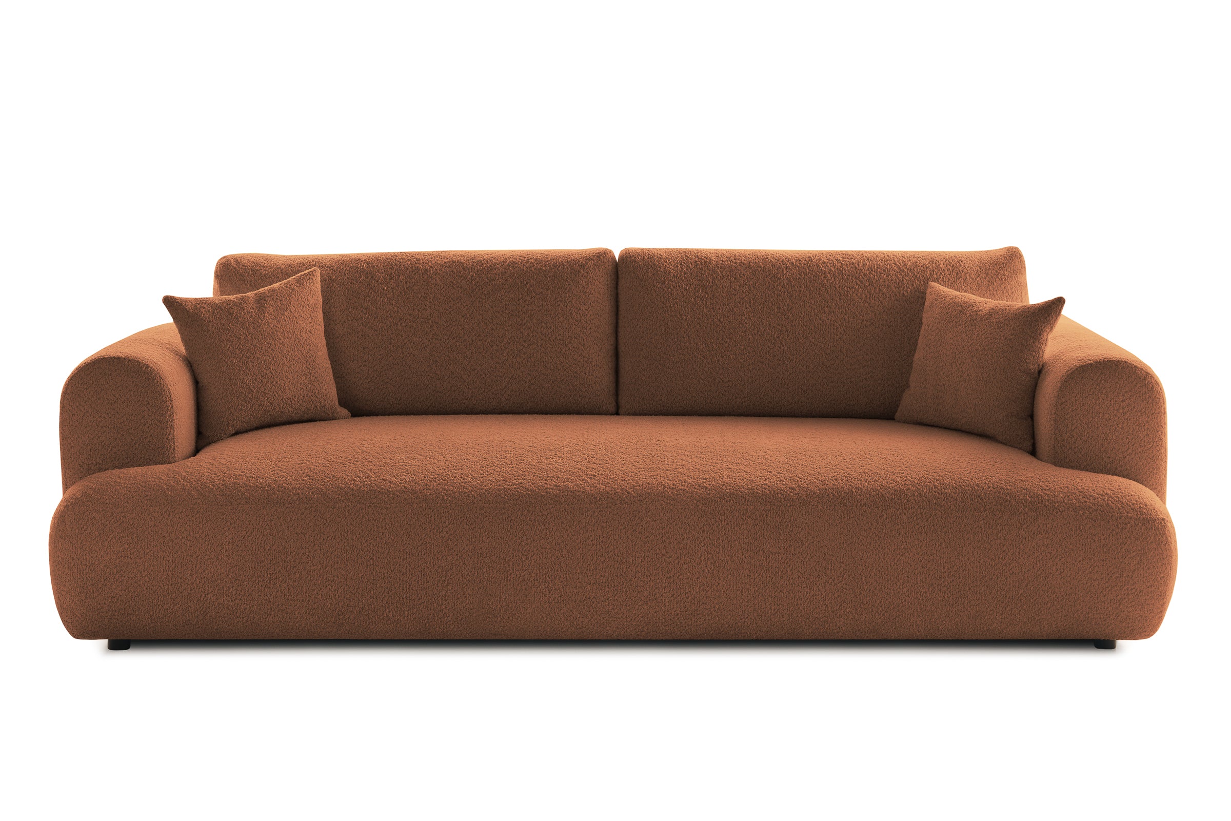 Canapea Extensibilă 3 locuri NOA, cu ladă depozitare, 244x108x80 cm, #color_Caramiziu-Anthology