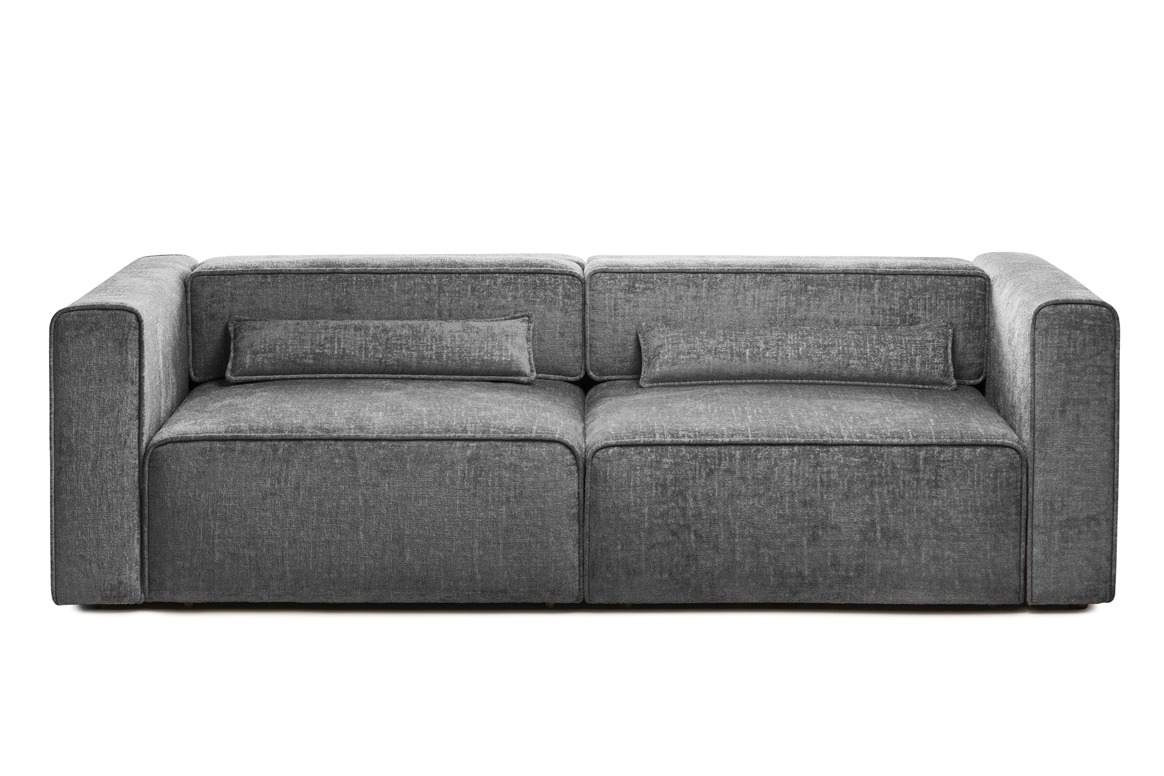 Canapea Extensibilă 3 locuri ZANETTO, cu 2 lăzi depozitare, 240x100x70 cm, #color_Gri-Onyx