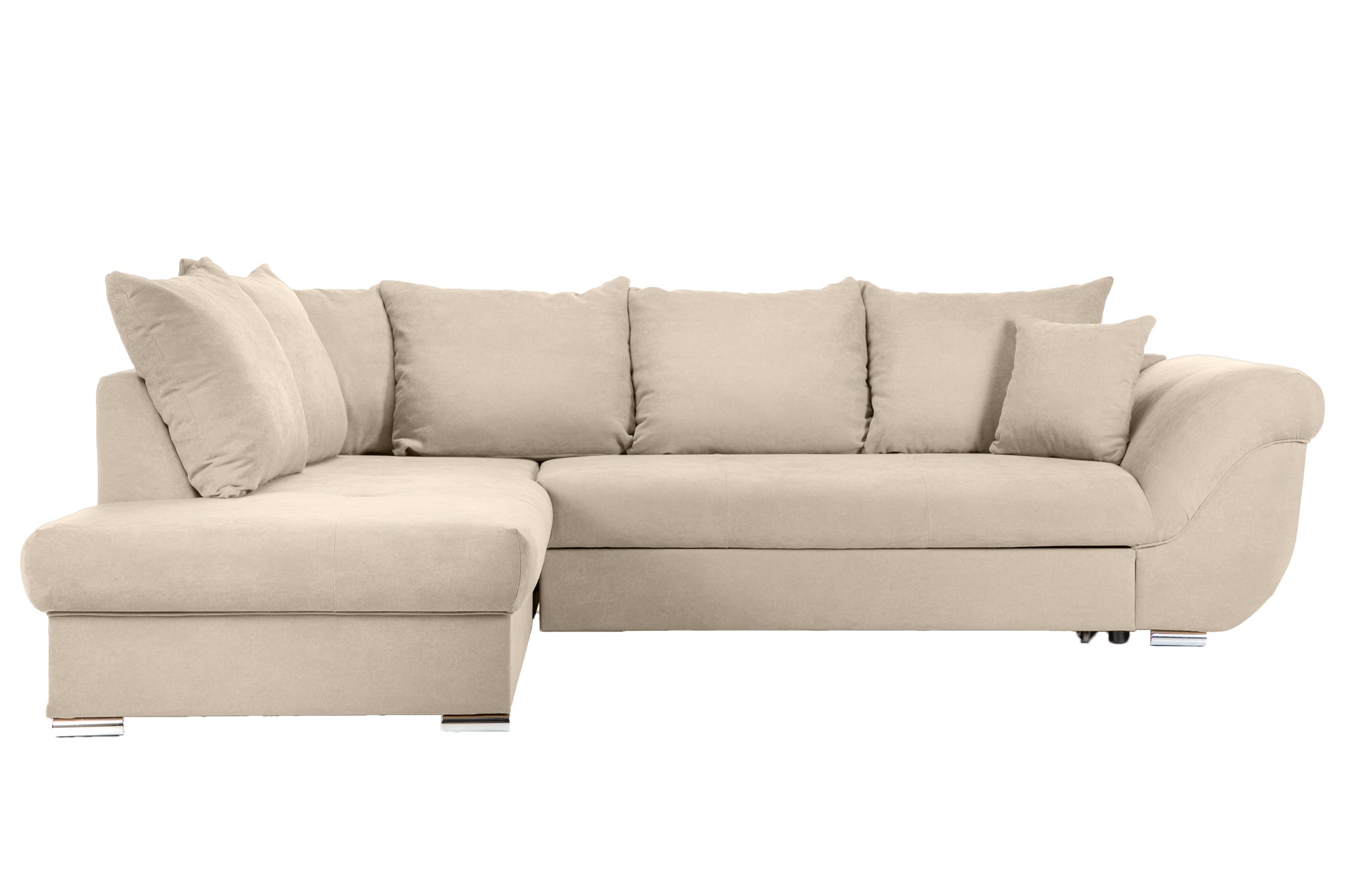 Colțar Extensibil SANTOS, variante stânga/dreapta, 295x215x80 cm, Prestigehome.ro, #color_Bej-enjoy