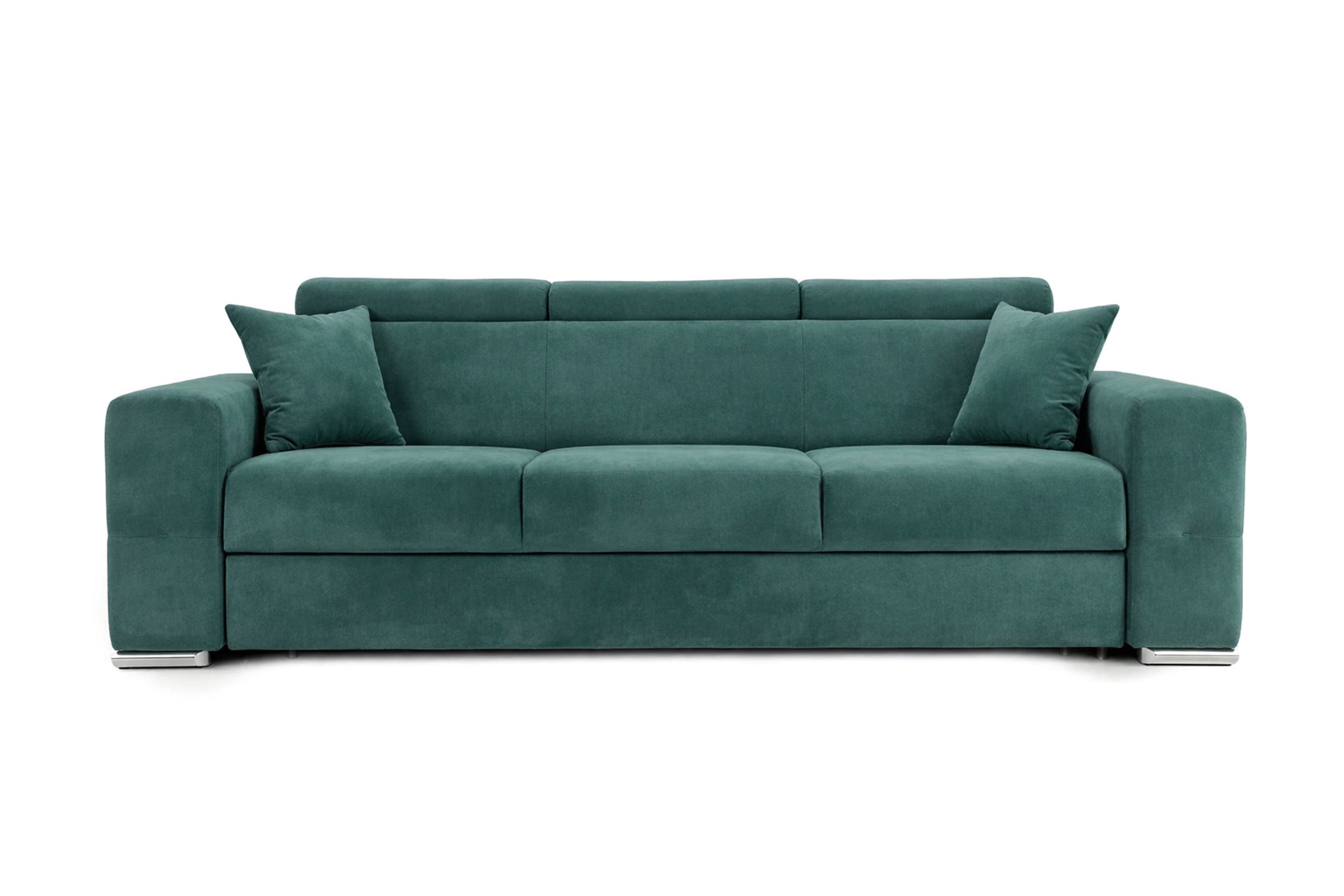 Canapea Extensibilă 3 locuri BELLAGIO, cu tetiere reglabile, 242x95x99 cm, Menta - Outlet