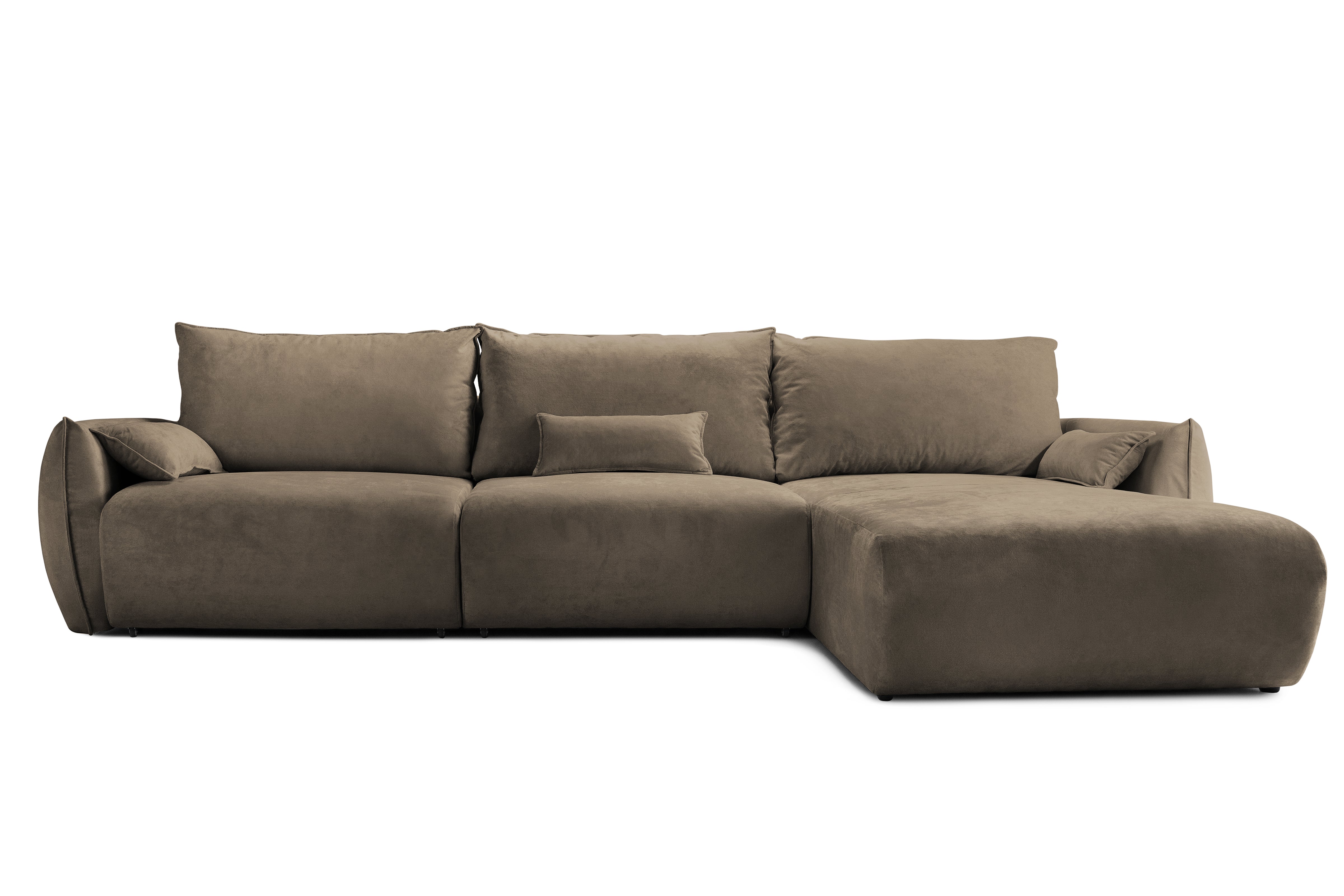 Colțar Extensibil OSAKA, cu 2 lăzi depozitare, șezlong interschimbabil, 338x190x87 cm, #color_Cafe-Havana