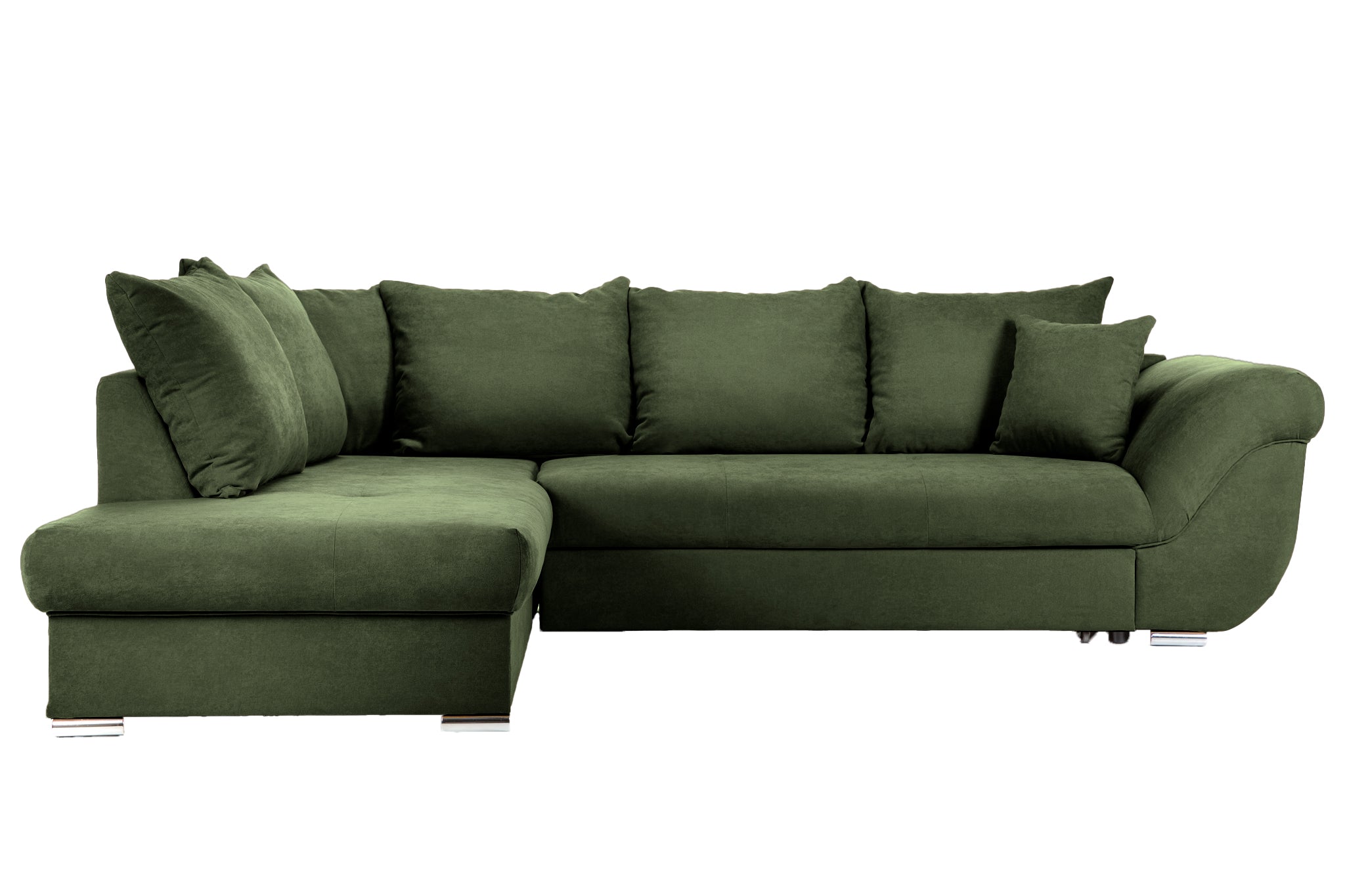 Colțar Extensibil SANTOS, variante stânga/dreapta, 295x215x80 cm, Prestigehome.ro, #color_Verde-enjoy