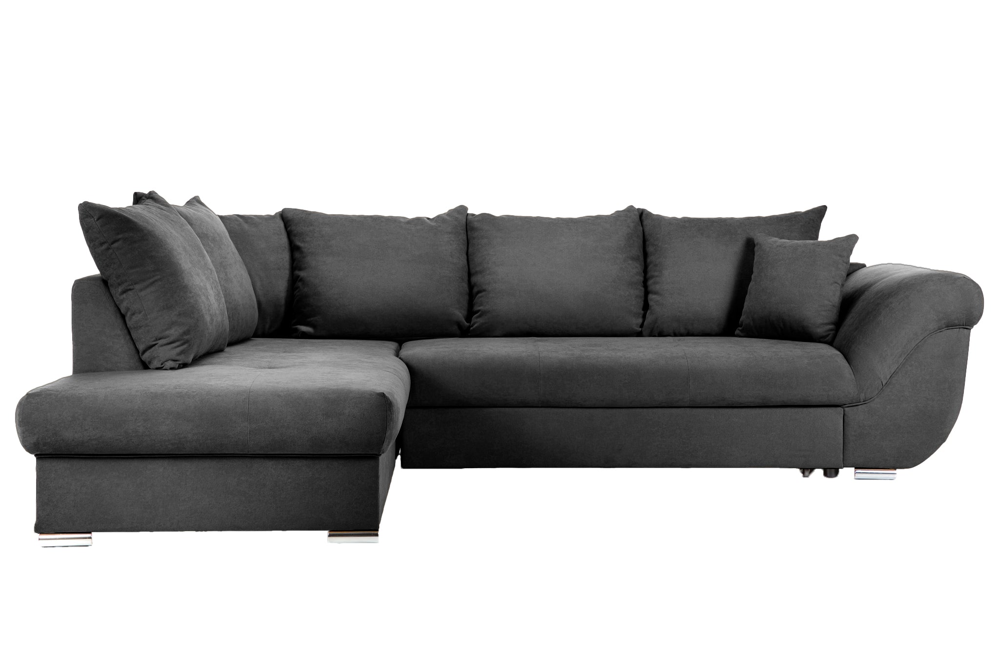 Colțar Extensibil SANTOS, variante stânga/dreapta, 295x215x80 cm, Prestigehome.ro, #color_gri-inchis-enjoy