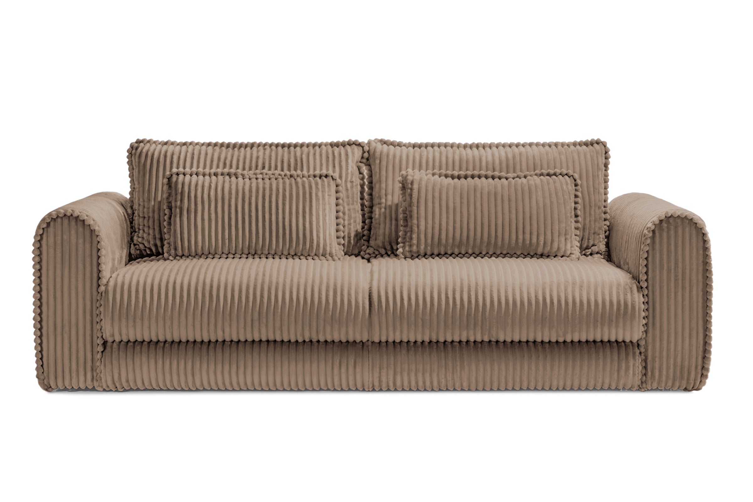 Canapea Extensibilă 3 locuri FELLINI, cu ladă depozitare, 243x108x90 cm, #color_Bej-Tilia