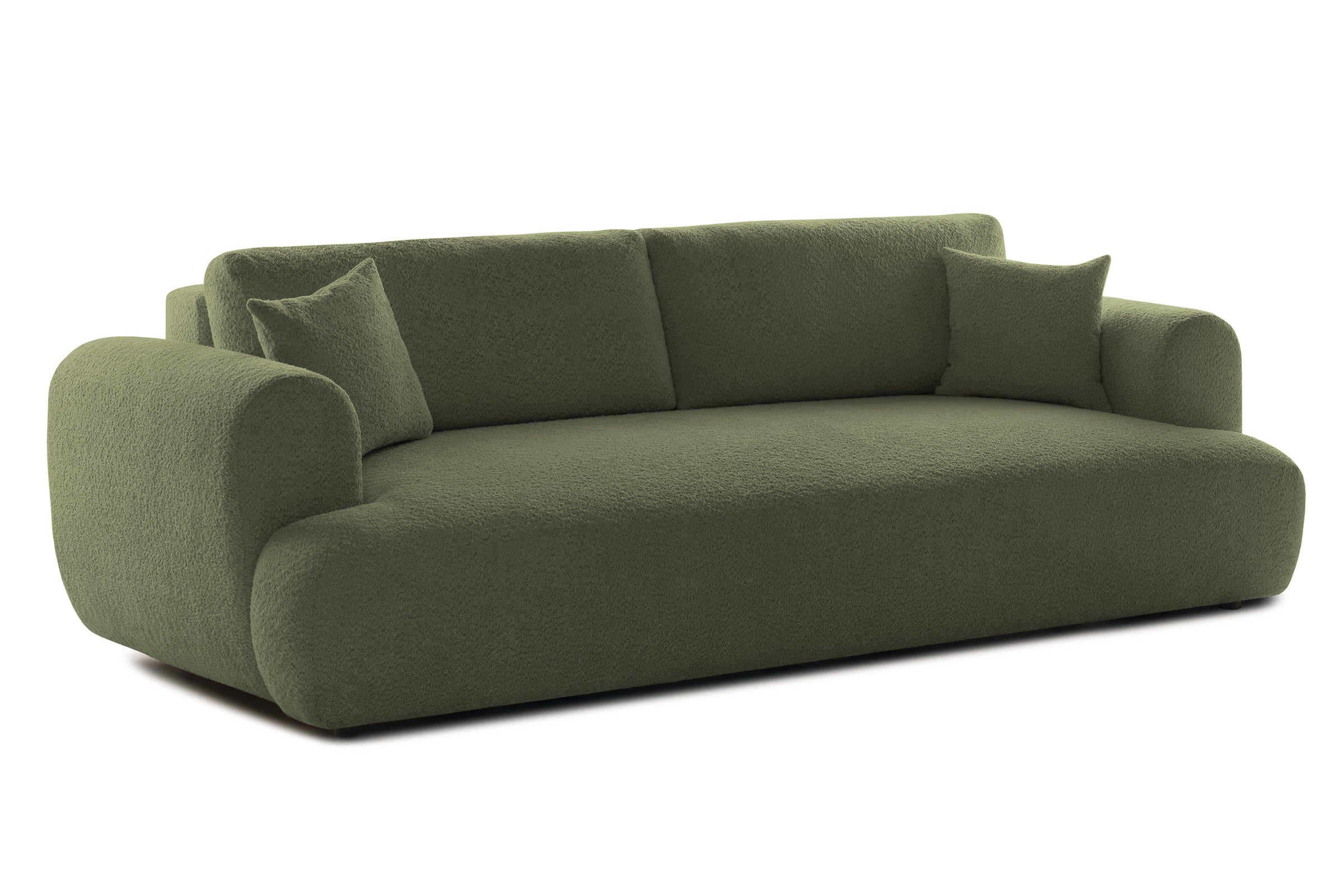 Canapea Extensibilă 3 locuri NOA, cu ladă depozitare, 244x108x80 cm, #color_Verde-Anthology