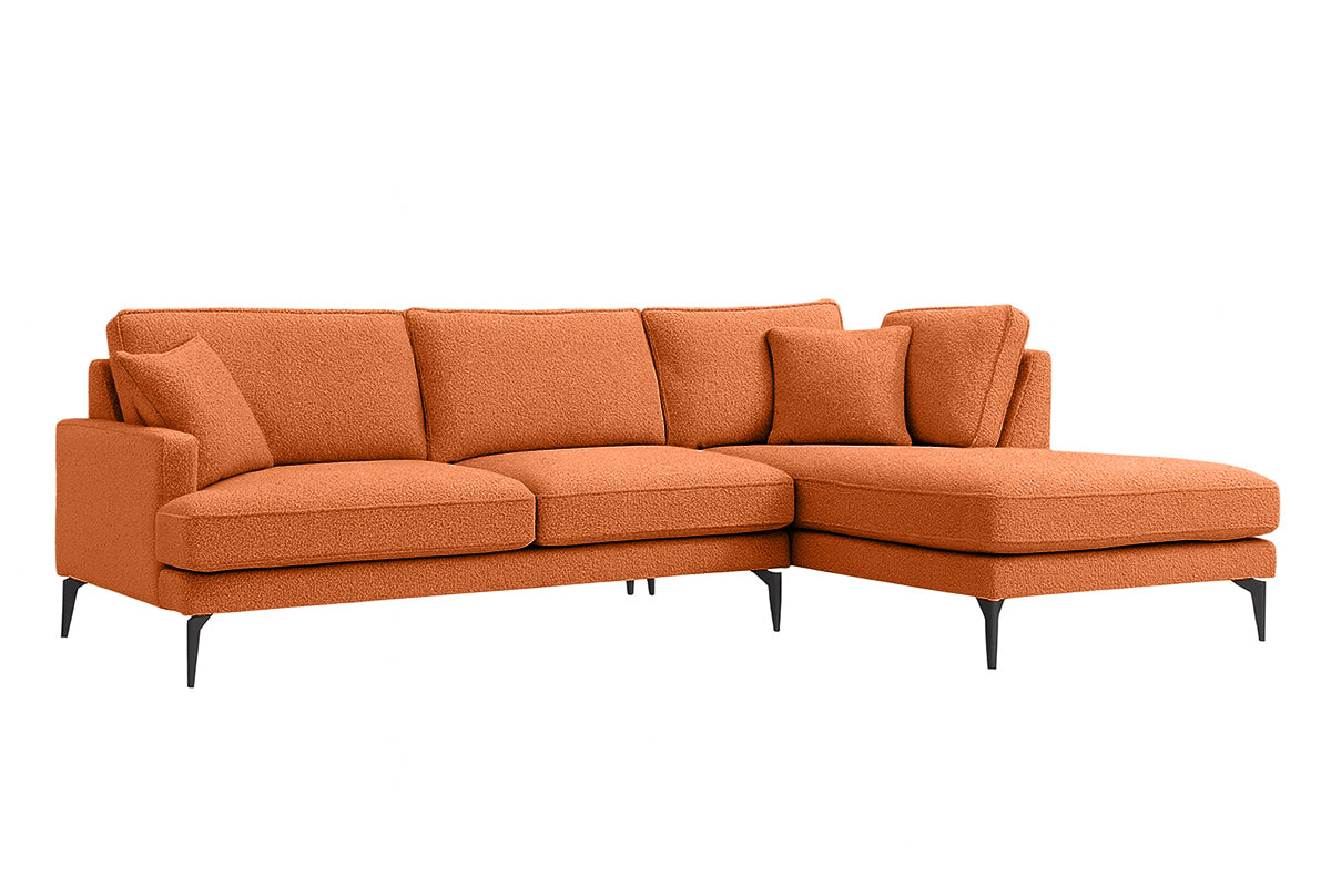 Colțar Fix AZURRO, cu ladă de depozitare, 280x90/180x85 cm - Prestigehome.ro - Colțar - Prestige #color_Portocaliu-Mystery