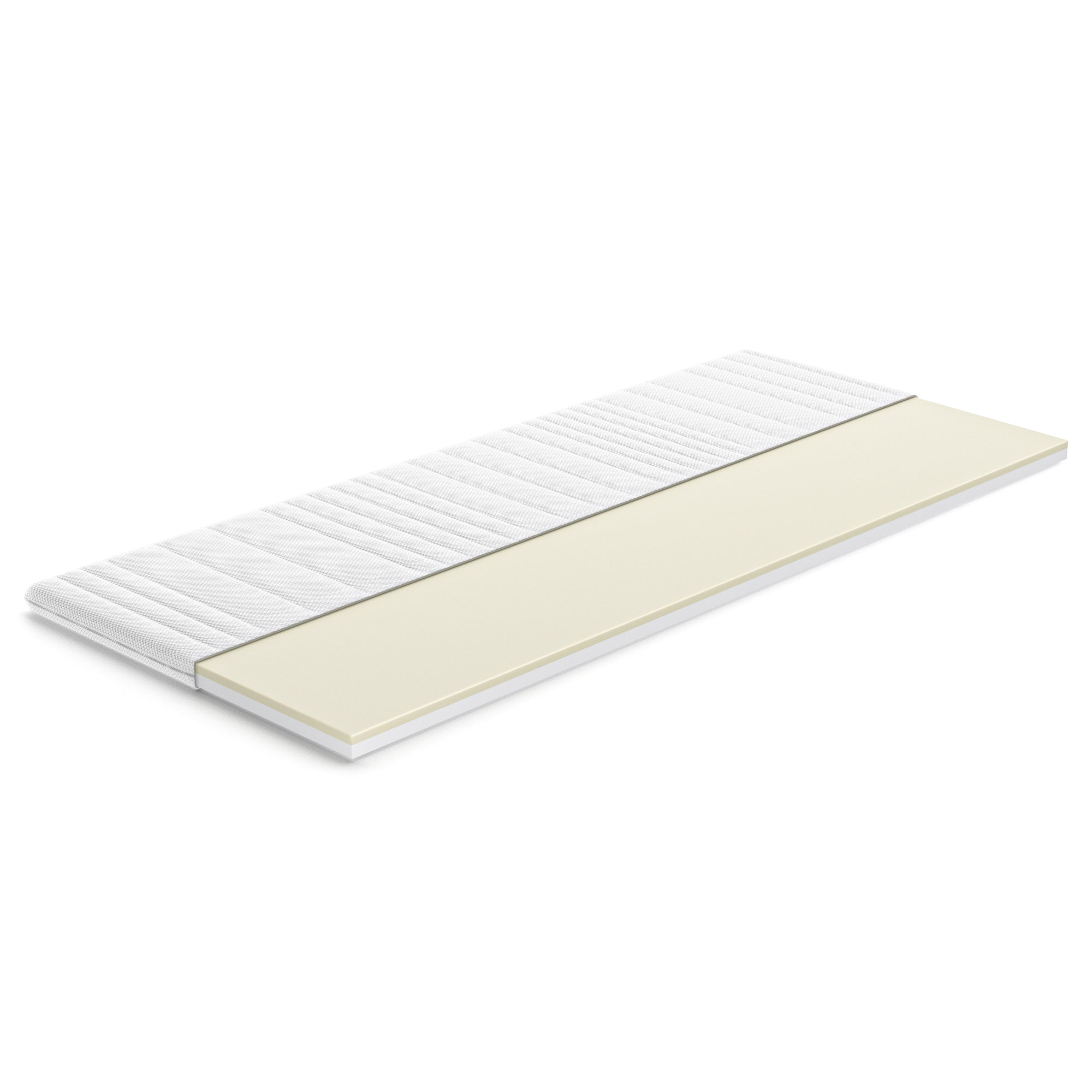 Topper saltea Dual Memory 4+2 cm, cu spumă poliuretanică + memory, husă antialergică și lavabilă, Grosime: 7 cm - Prestige Home