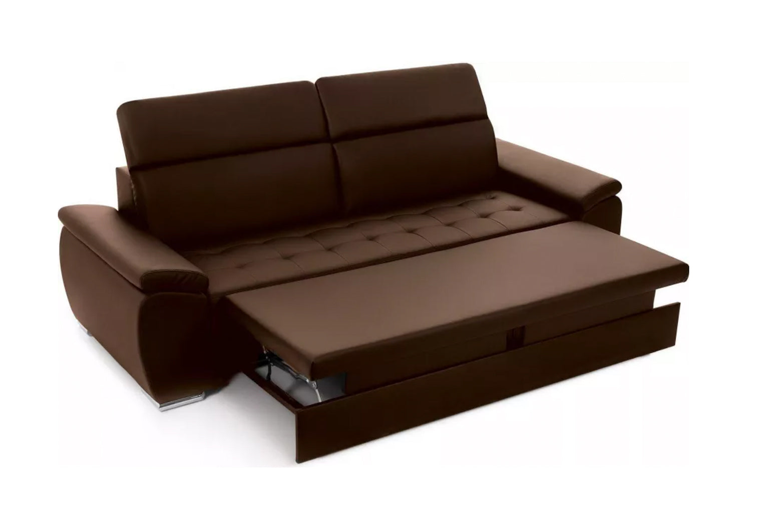 Canapea Extensibilă 3 locuri TRENDY, cu tetiere reglabile, 250x95x105 cm, Espresso - Outlet