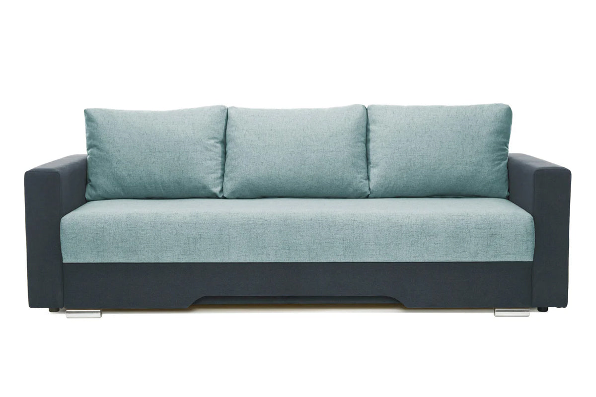 Canapea Extensibila 3 locuri Cesar, cu lada de depozitare, 220x90x85 cm - Prestigehome.ro - Canapea - Prestige #color_menta-albastru