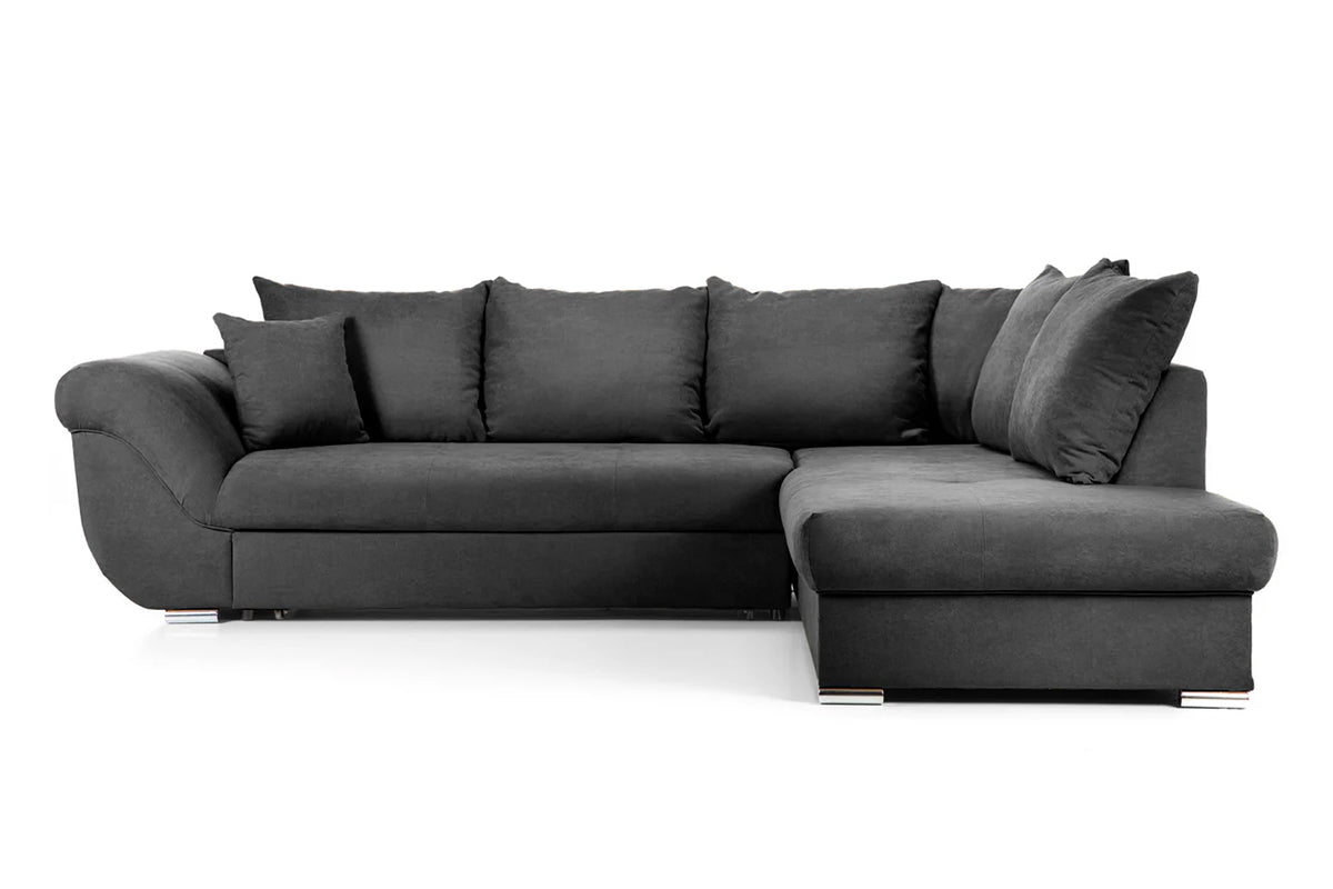 Colțar Extensibil SANTOS, variante stânga/dreapta, 295x215x80 cm, Prestigehome.ro, #color_gri-inchis-enjoy
