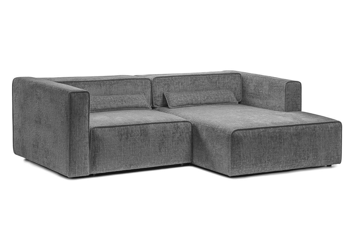 Coltar Extensibil 3 locuri ZANETTO, cu lada de depozitare, 240x160x70 cm, #color_Gri-Onyx