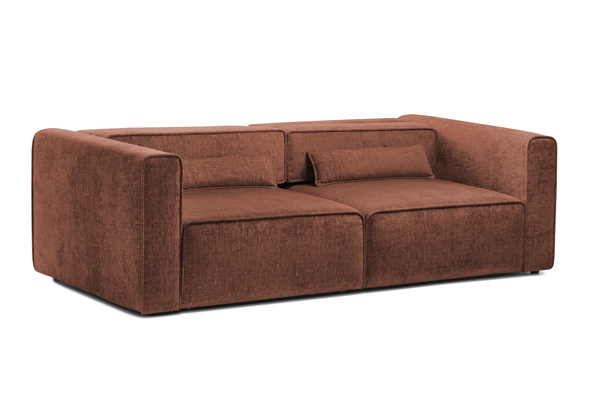 Canapea Extensibilă 3 locuri ZANETTO, cu 2 lăzi depozitare, 240x100x70 cm, #color_Bordeaux-Onyx