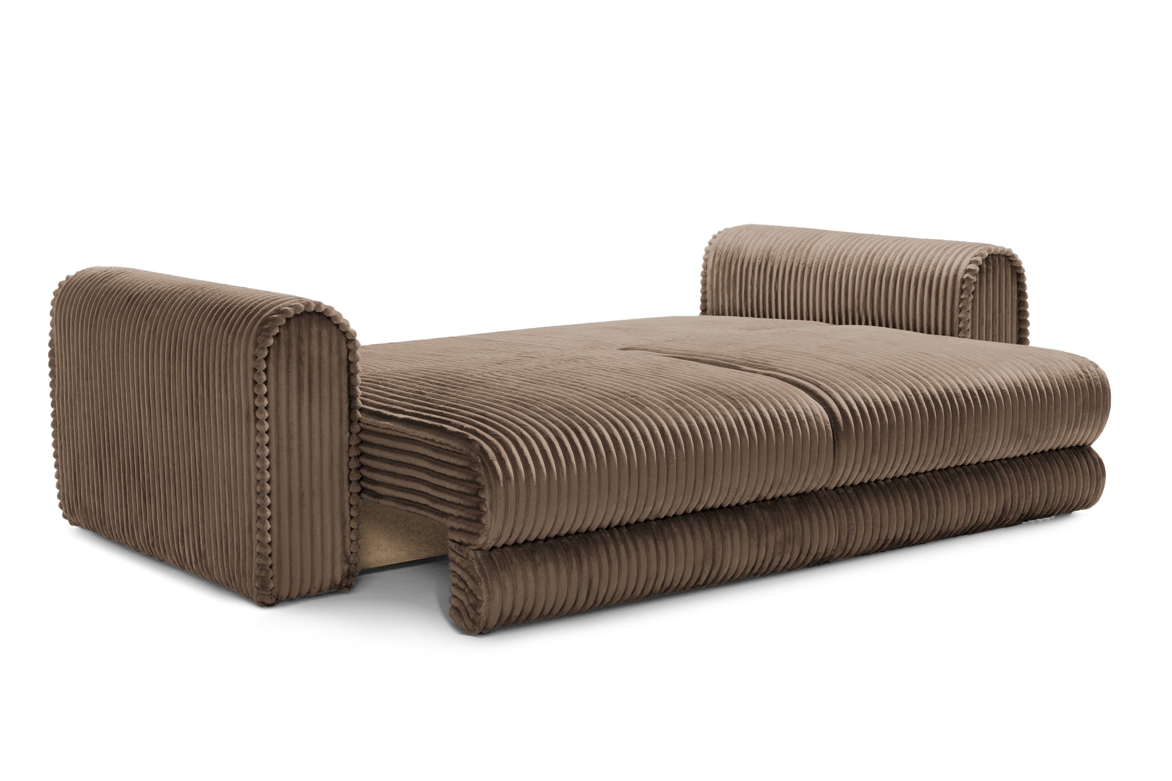 Canapea Extensibilă 3 locuri FELLINI, cu ladă depozitare, 243x108x90 cm, #color_Bej-Tilia