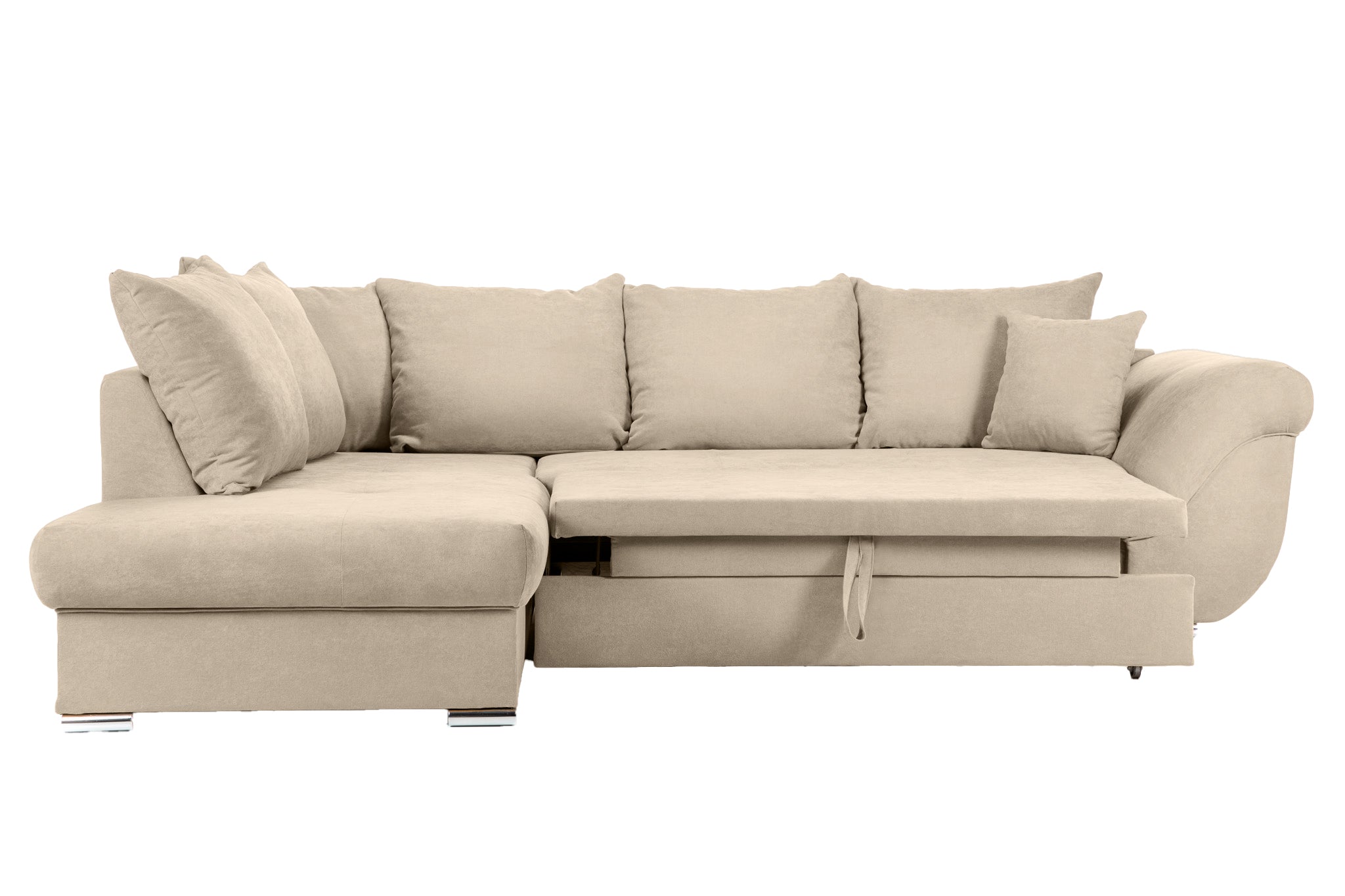 Colțar Extensibil SANTOS, variante stânga/dreapta, 295x215x80 cm, Prestigehome.ro, #color_Bej-enjoy
